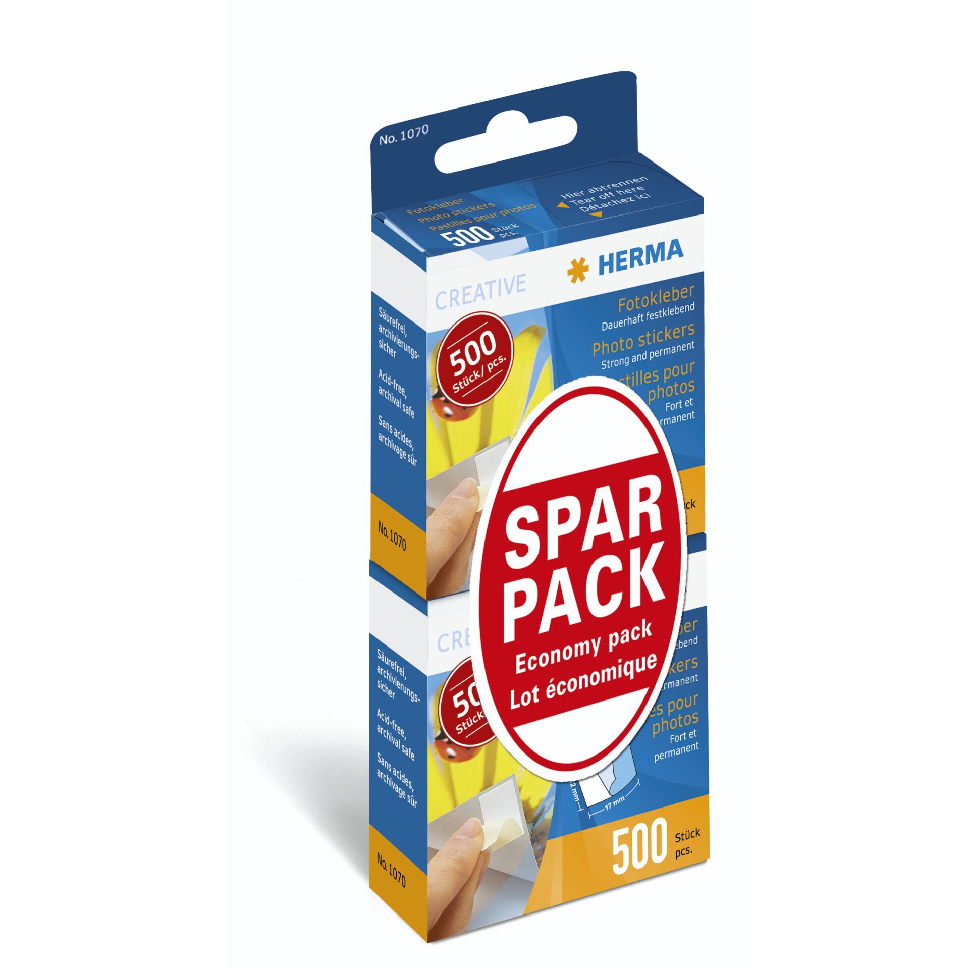 Herma Photo Stickers Twin Pack 2x500 pcs 1075