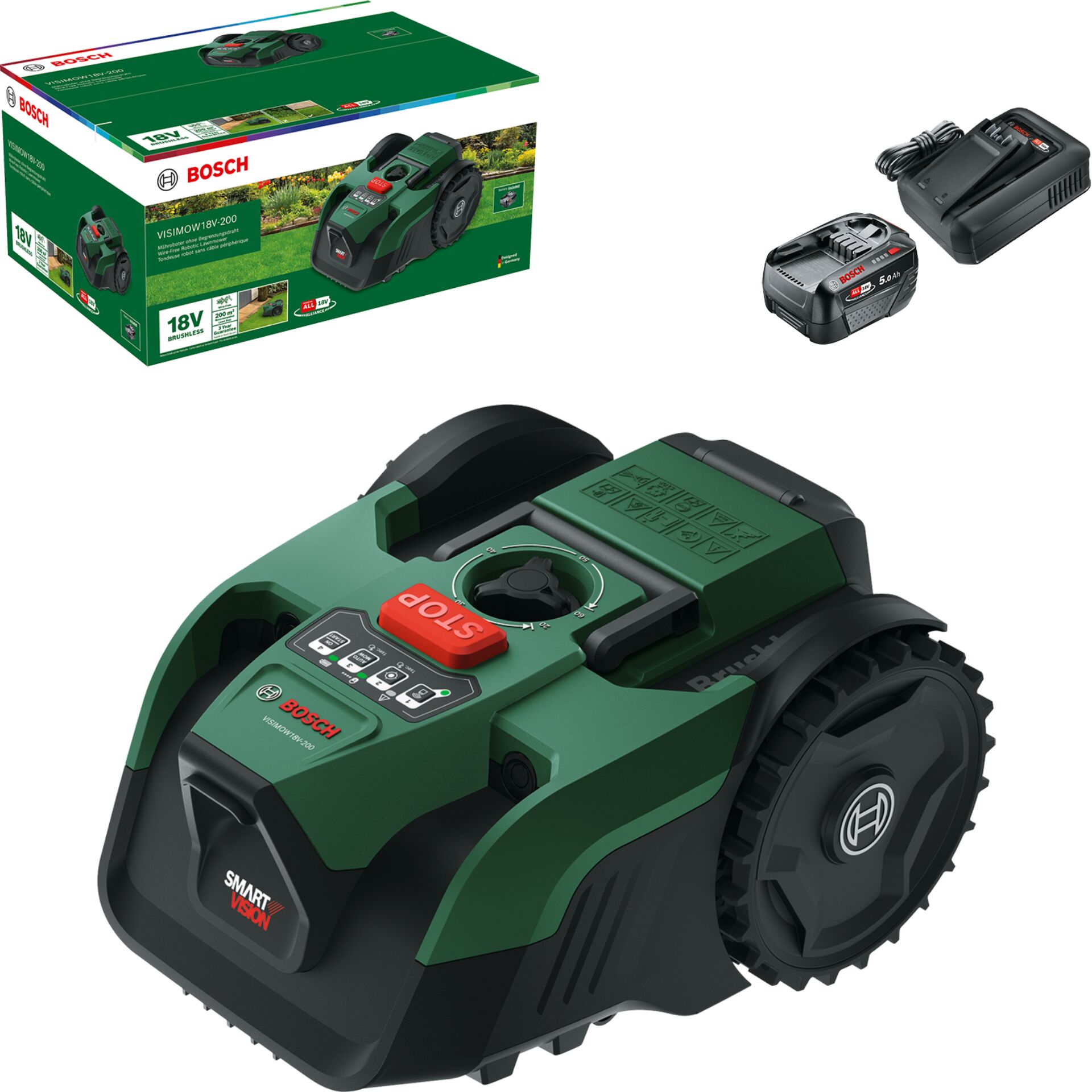 Bosch VisiMow 18V-200 Set robotic lawn mower