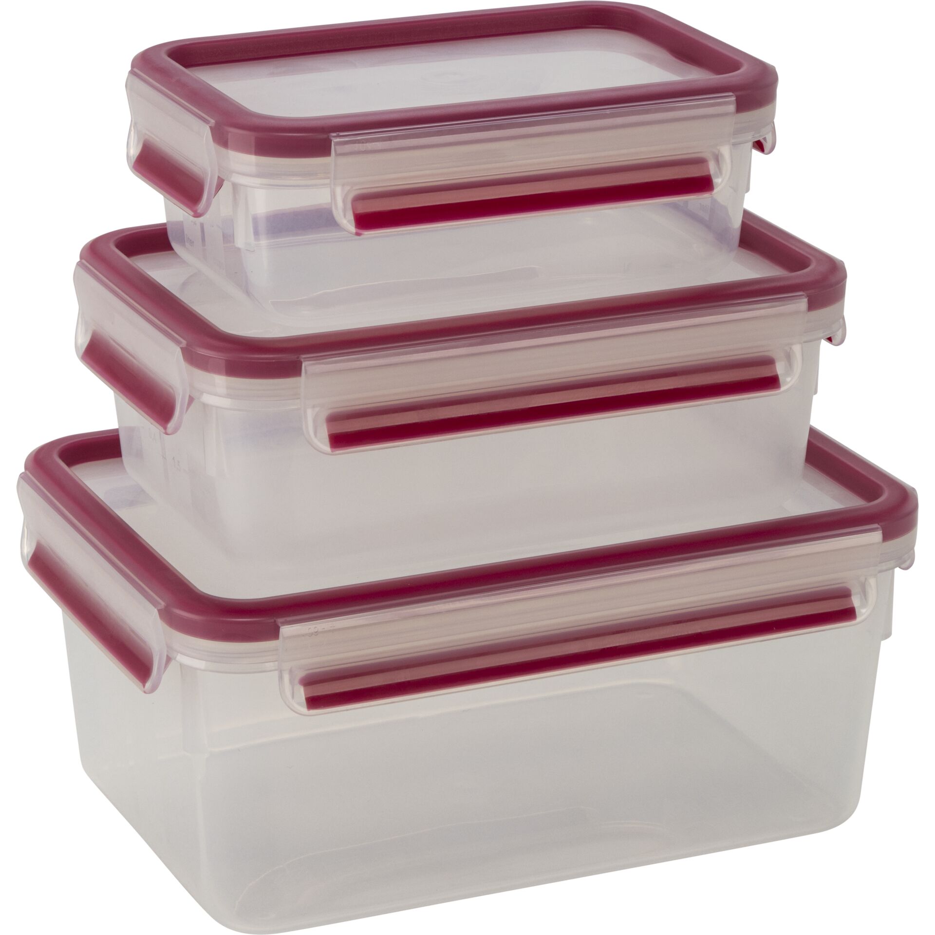 Emsa Clip&Close 515584 Food storage container 3pcs red