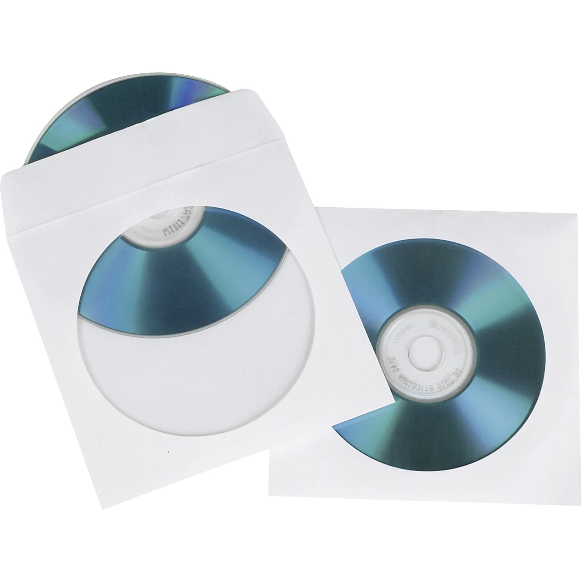 1x100 Hama CD/DVD Paper Sleeves white SK 51174