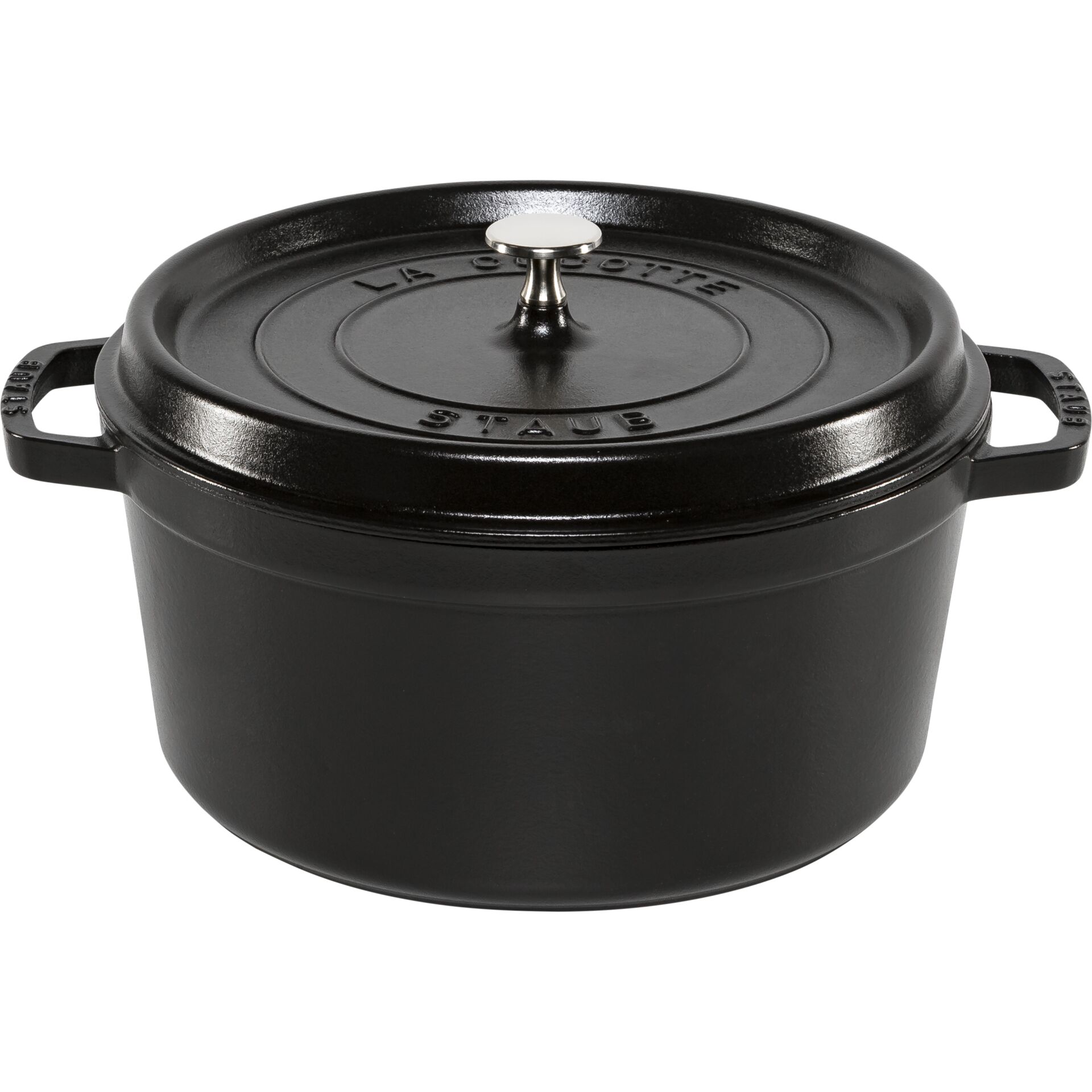 Staub La Cocotte 28cm round, Black, Cast Iron