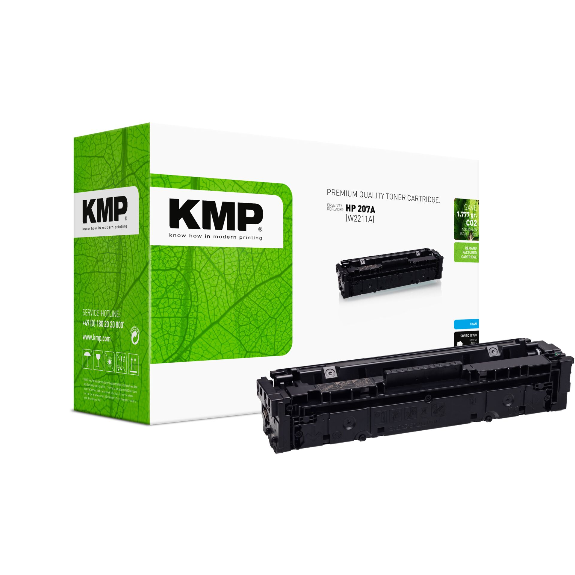 KMP Toner cyan comp.with HP W 2211 A No. 207 A