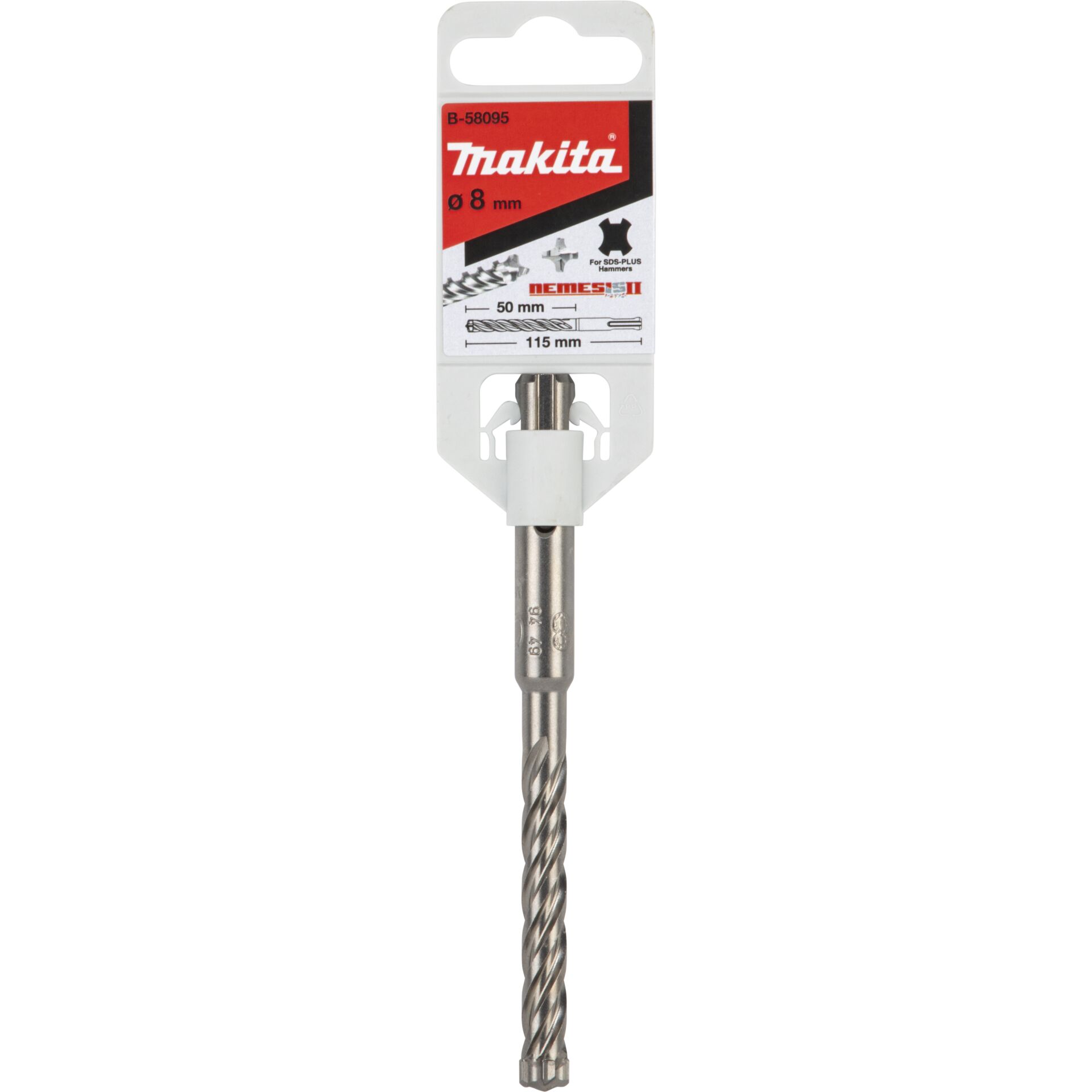 Makita NEMESIS2 SDS+ Hammer Drill Bit 8x115mm