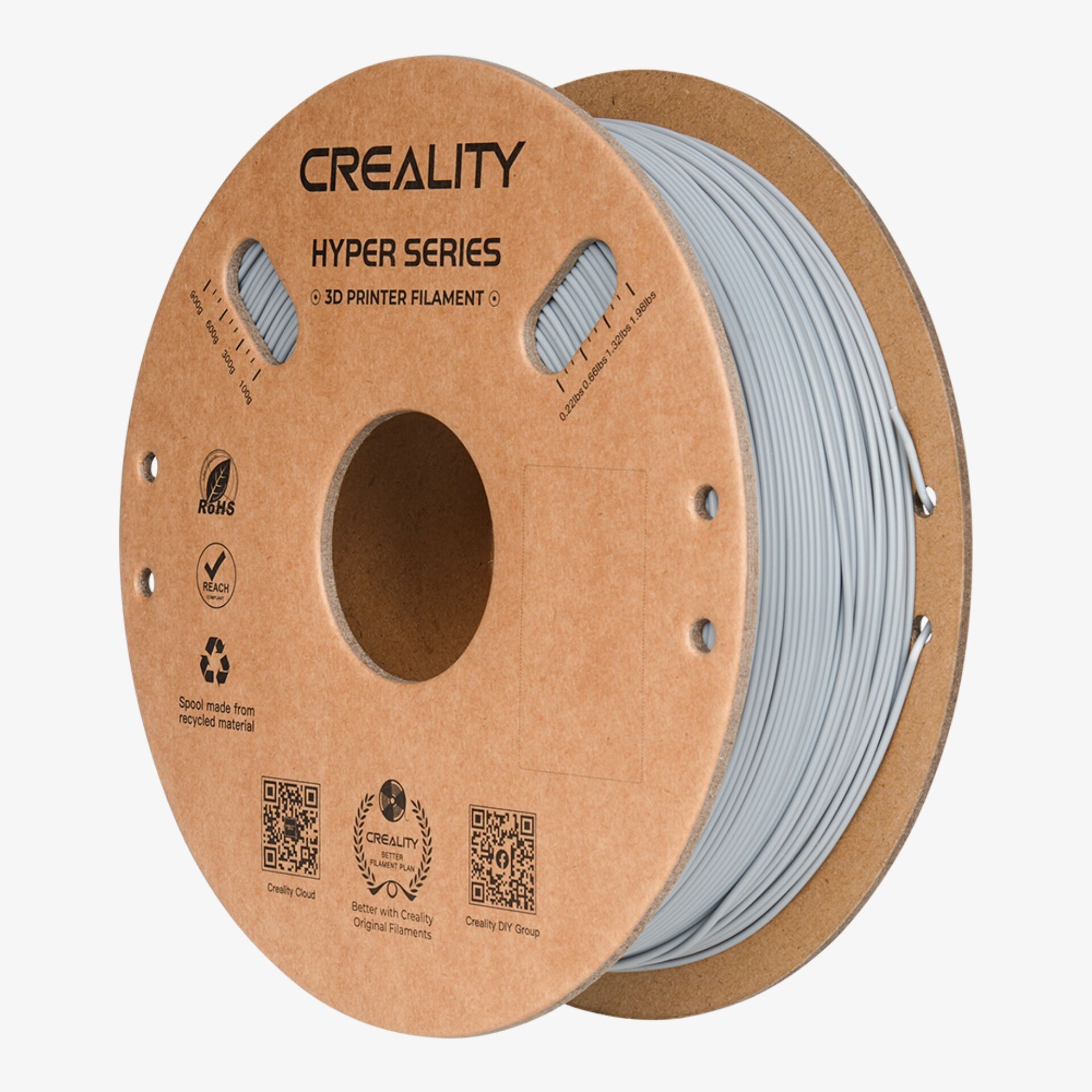 Creality Filament Hyper PLA 1,75 mm 1kg gray