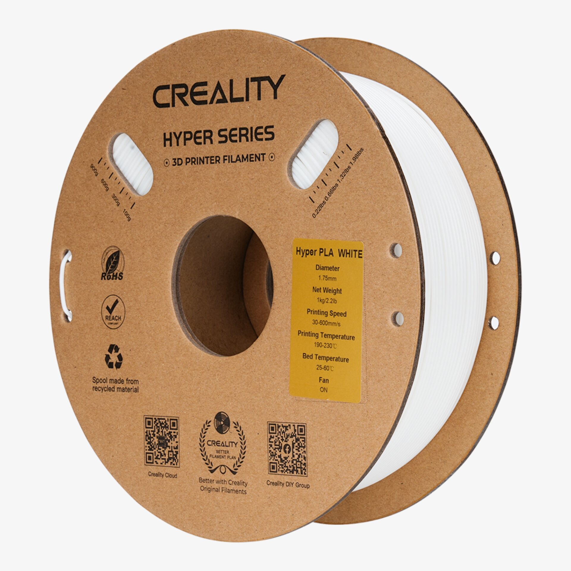 Creality Filament Hyper PLA 1,75 mm 1kg white