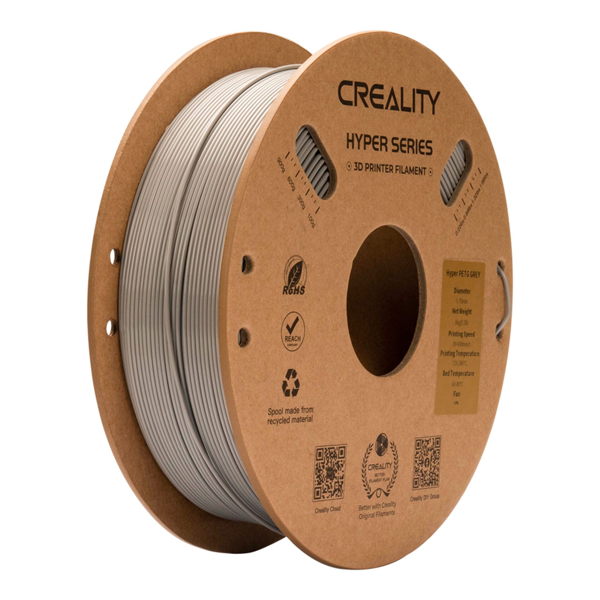 Creality Filament Hyper PETG 1,75 mm 1kg grey