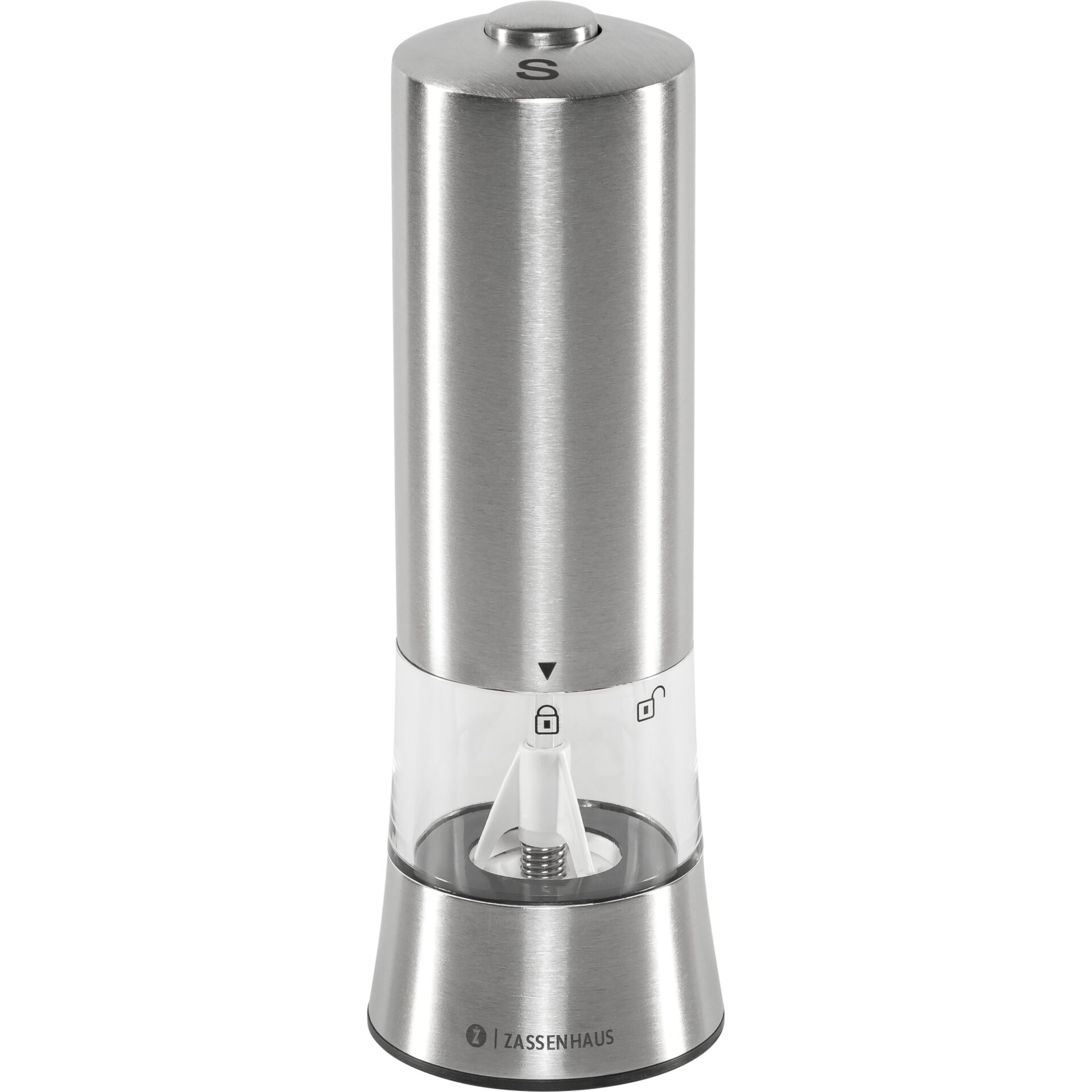 Zassenhaus Salt Mill Gera electric, 18 cm stainless steel
