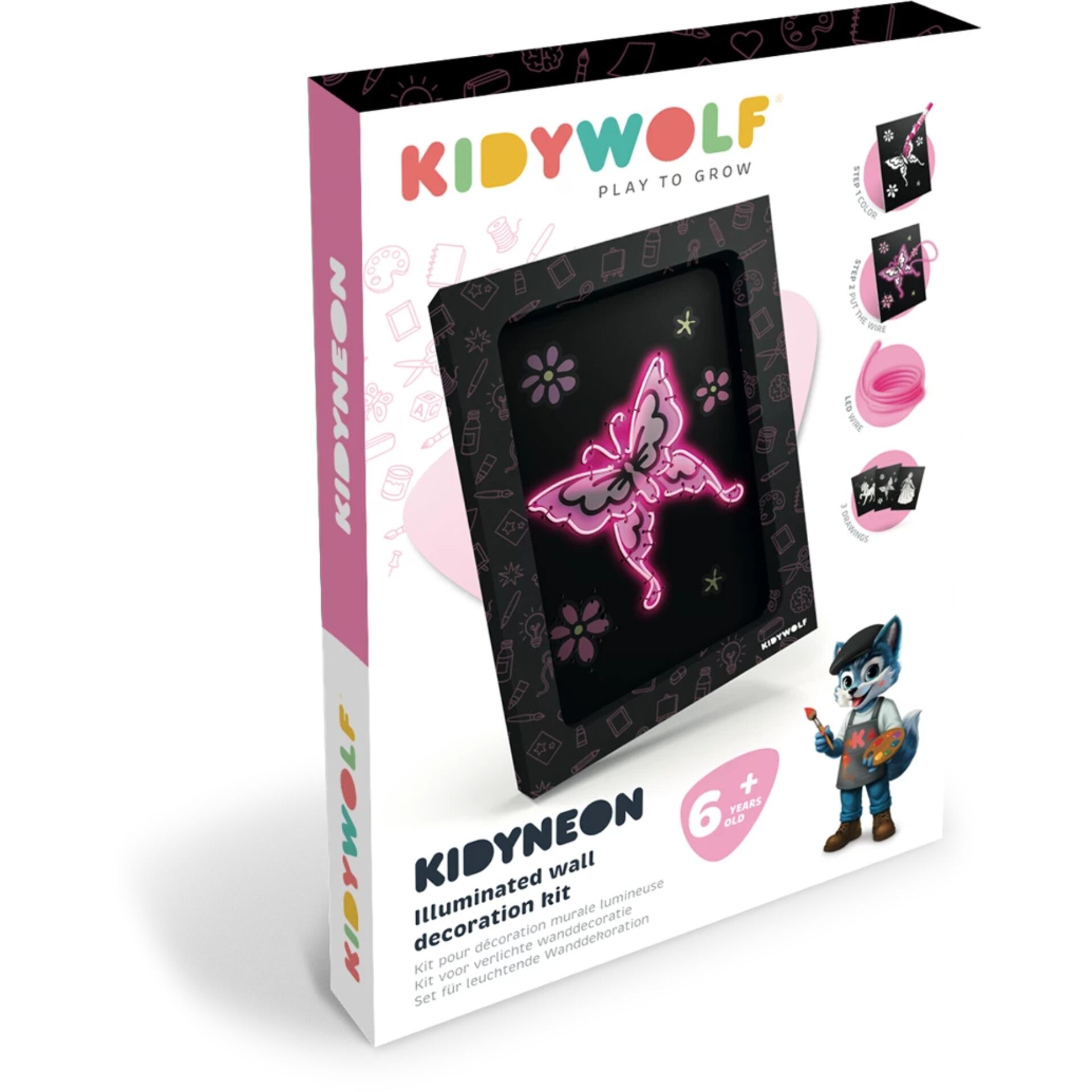 Kidywolf Illuminated Wall Decoration Set 3-pieces Princess