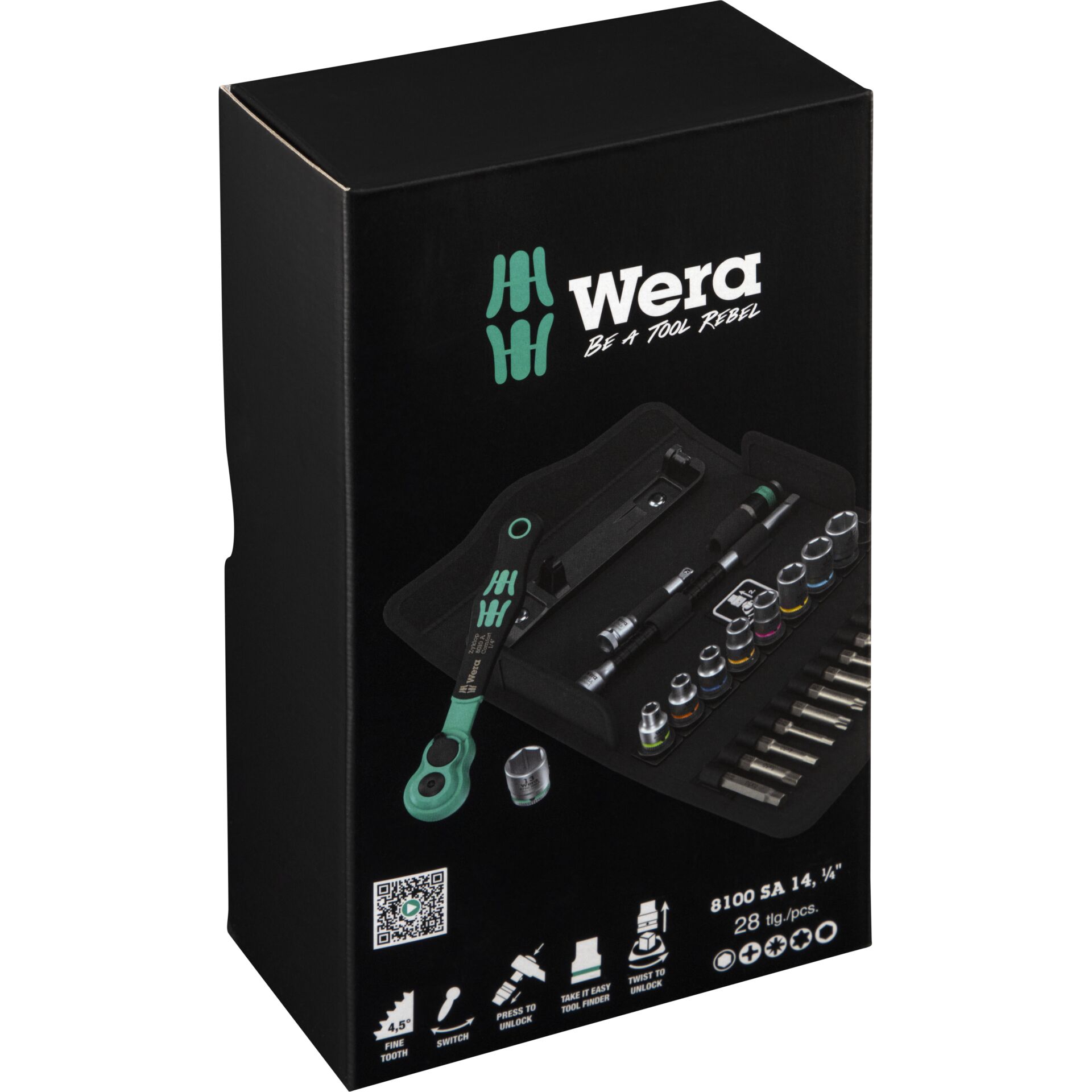 Wera 8100 SA 14 Zyklop Comfort Ratchet 1/4