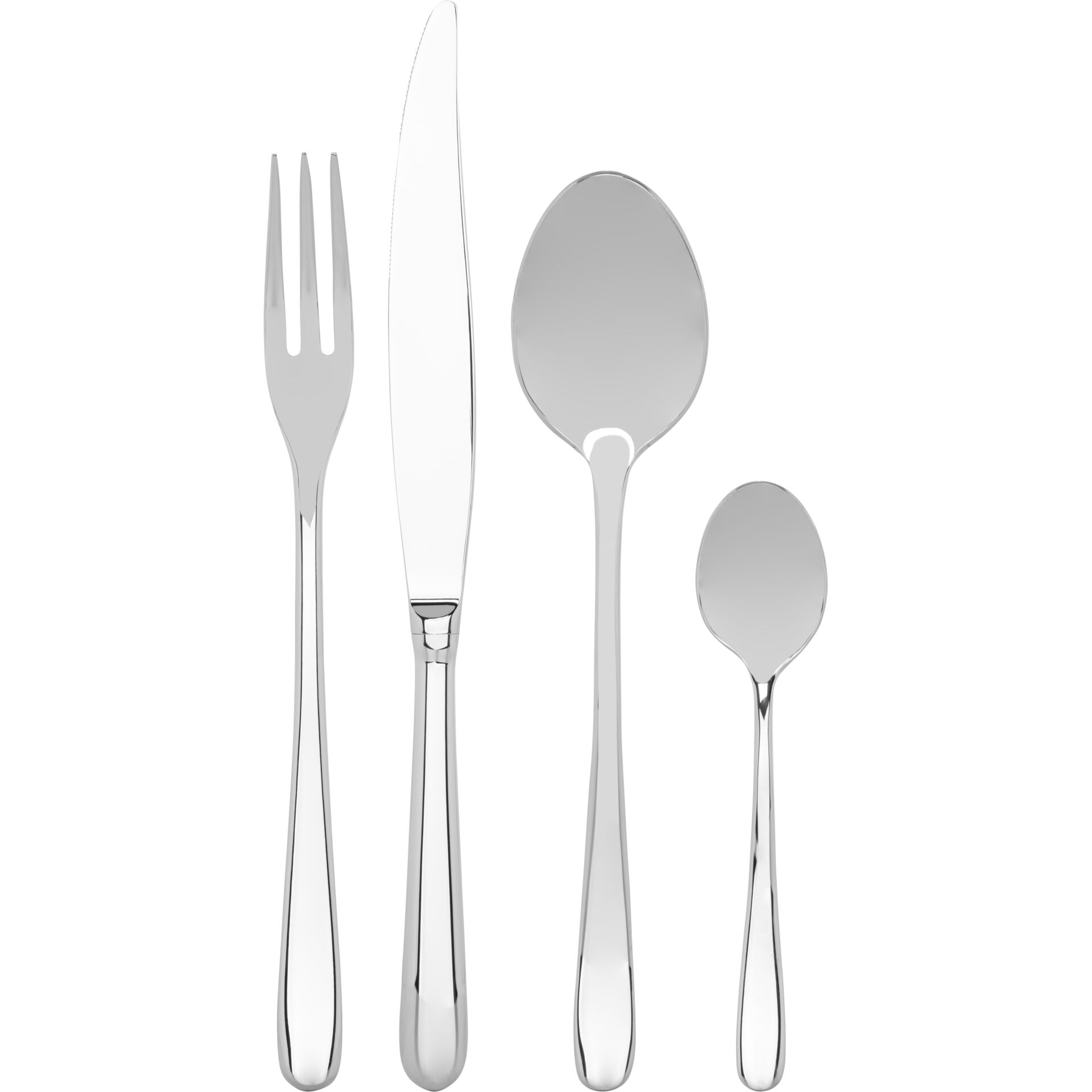 Alessi Caccia cutlery set 24 pcs silver
