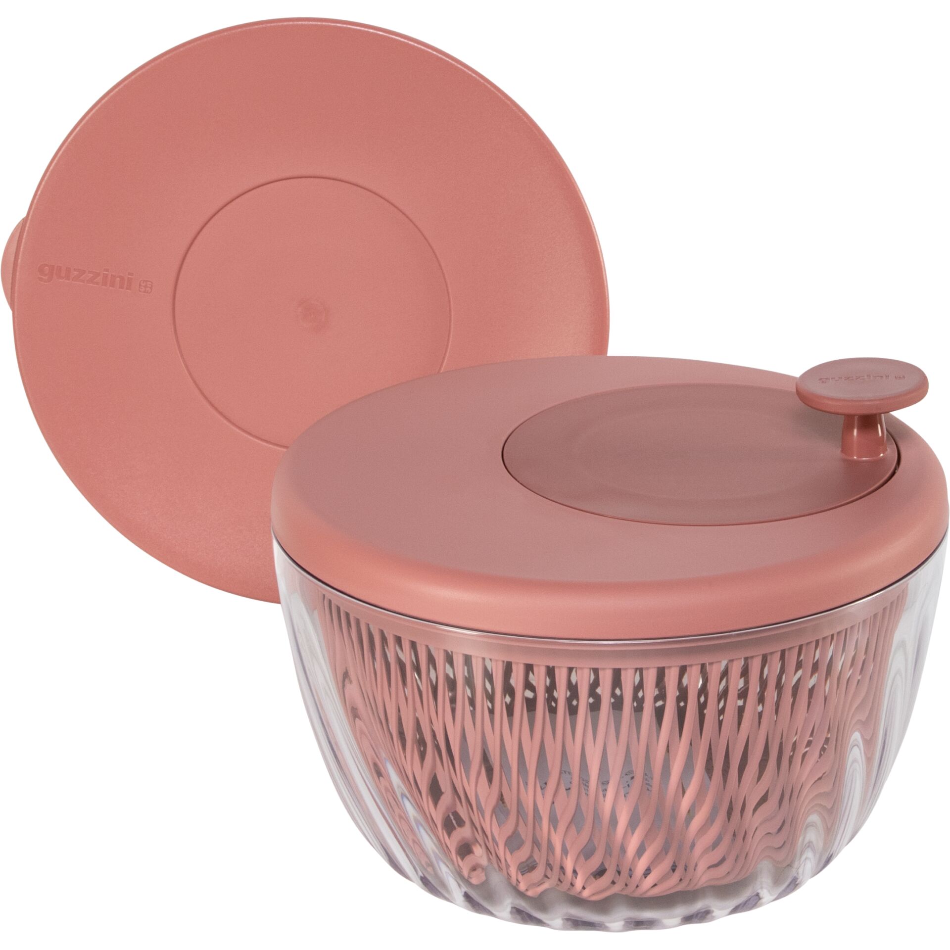 Guzzini Salad Spinner Spin&Store, Mauve red
