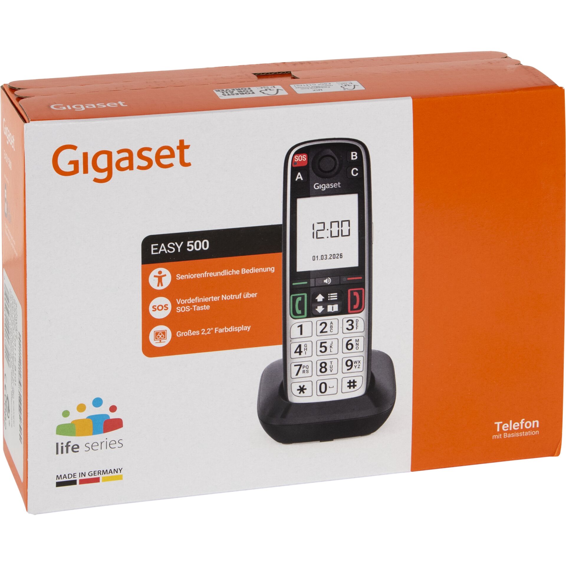 Gigaset EASY 500 Seniorentelefon schwarz