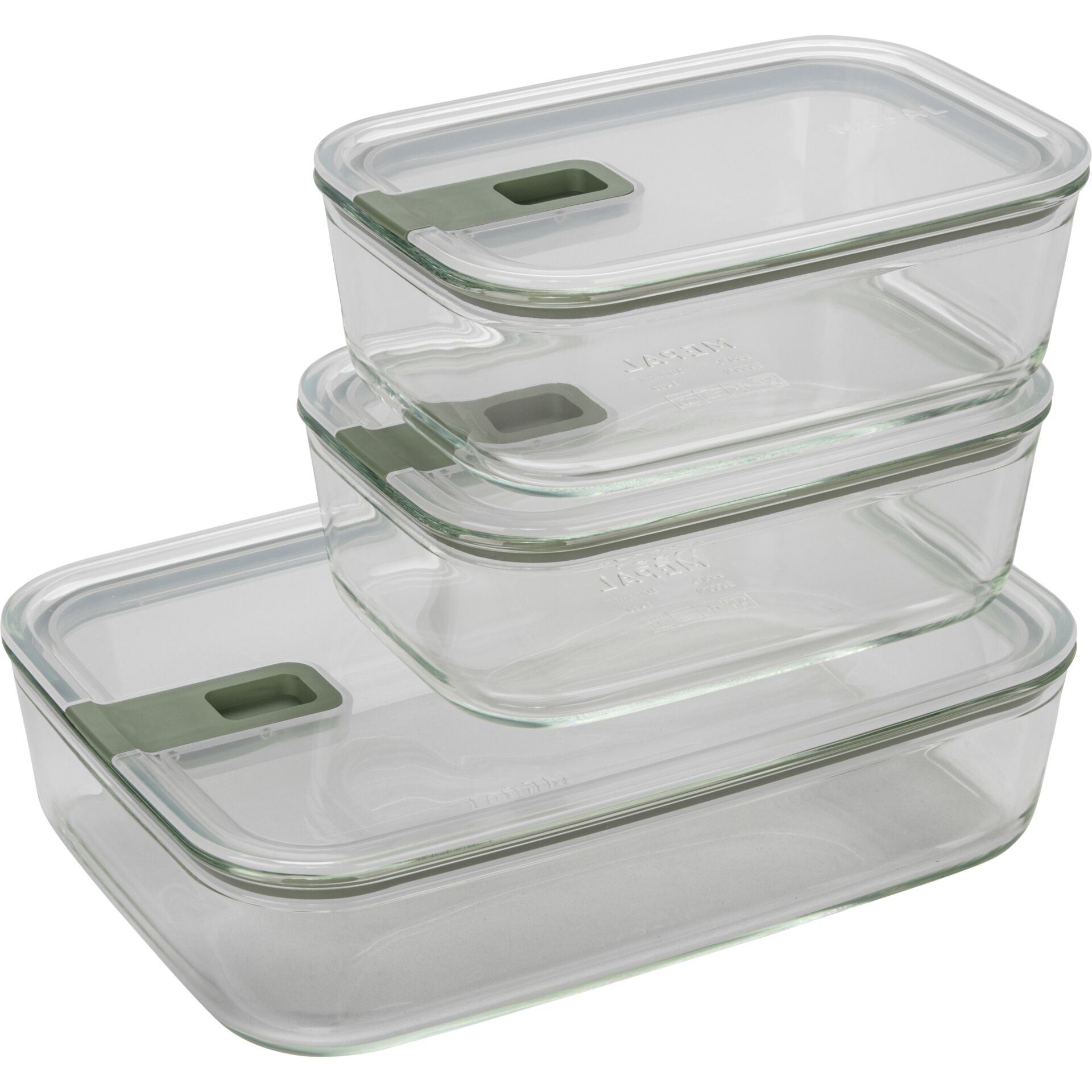 Mepal Easy Clip Food Container 3-pcs, nordic sage