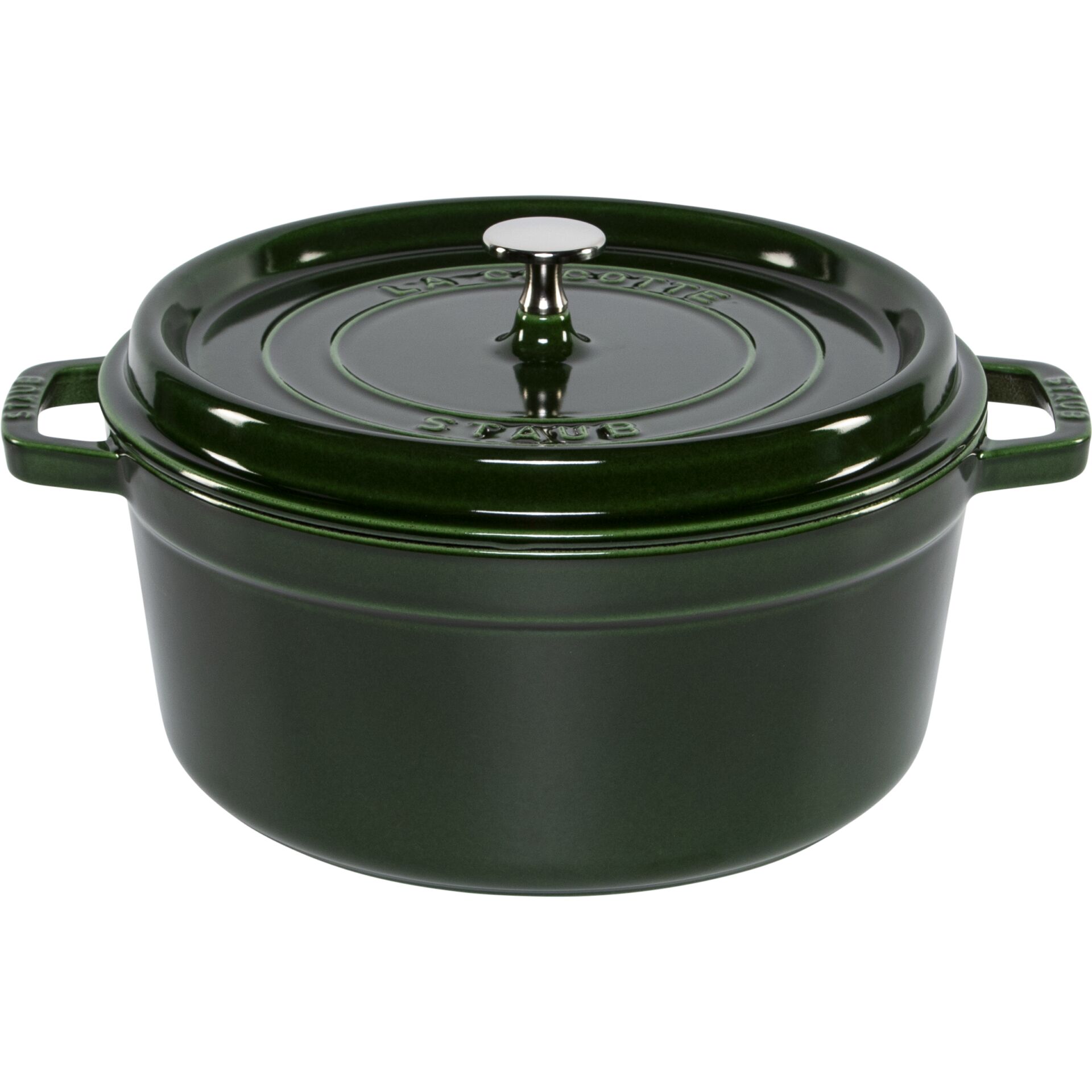 Staub La Cocotte 26cm Round Cast Iron, Basil Green