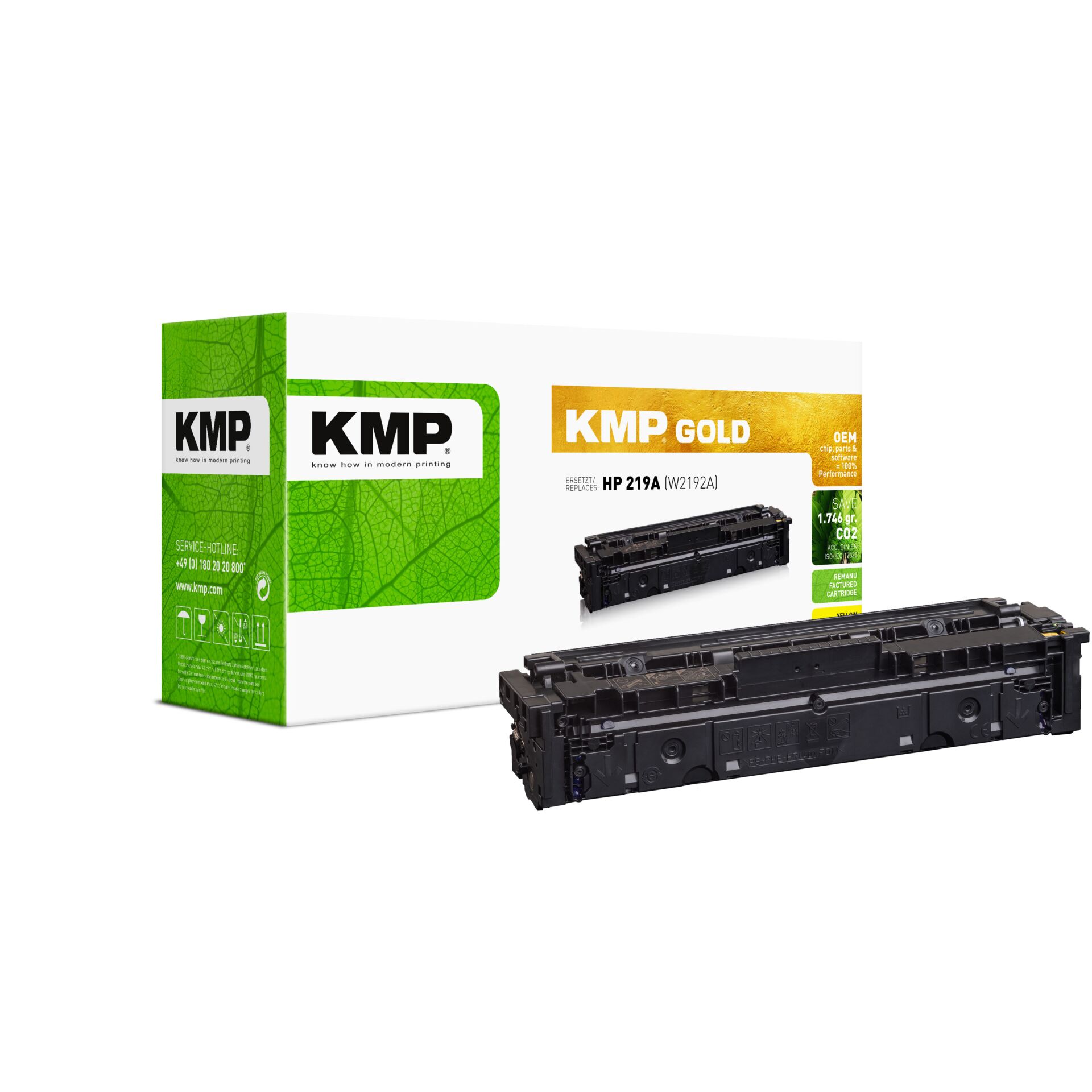 KMP Toner yellow comp.with HP W 2192 A No. 219 A