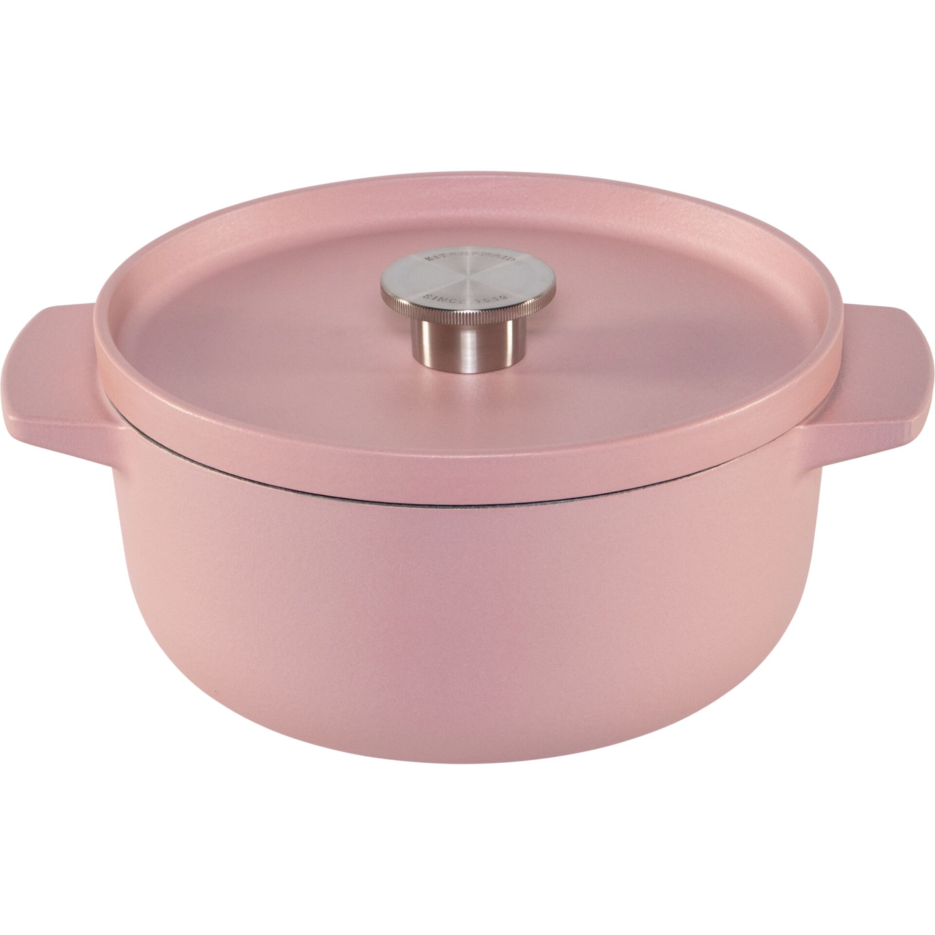 KitchenAid Bräter mit Deckel Gusseisen 22cm, rosa