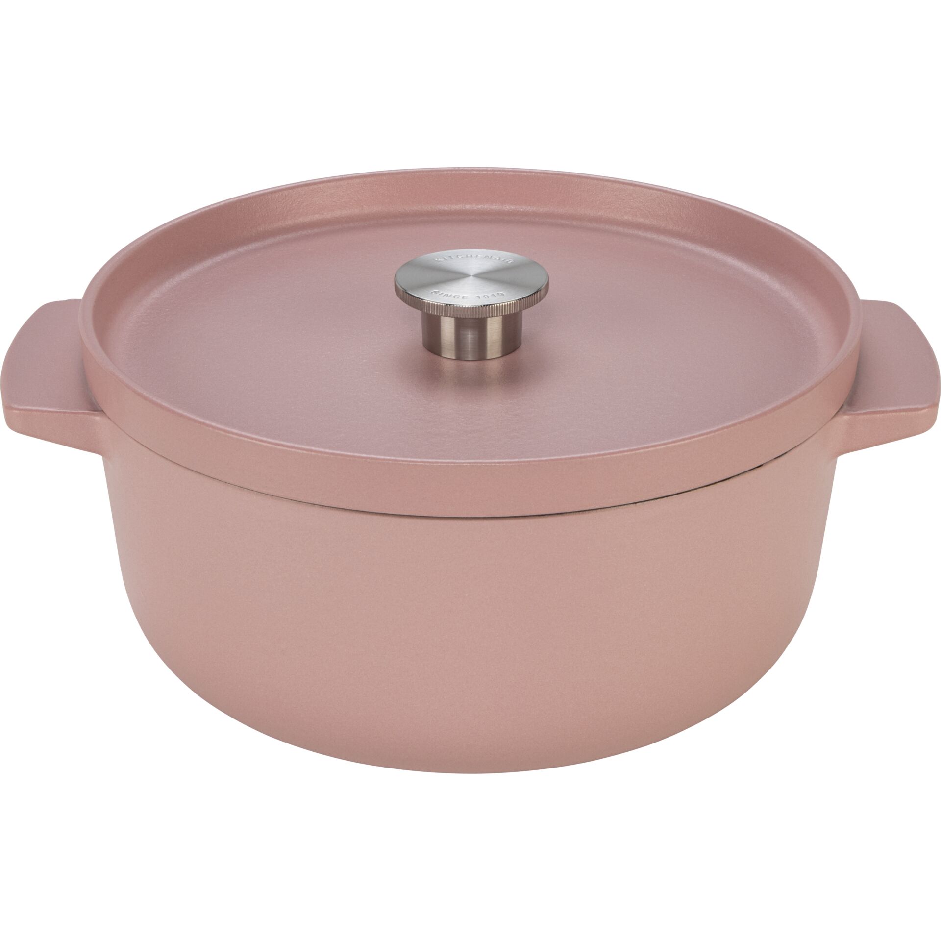 KitchenAid Bräter mit Deckel Gusseisen 26cm, rosa