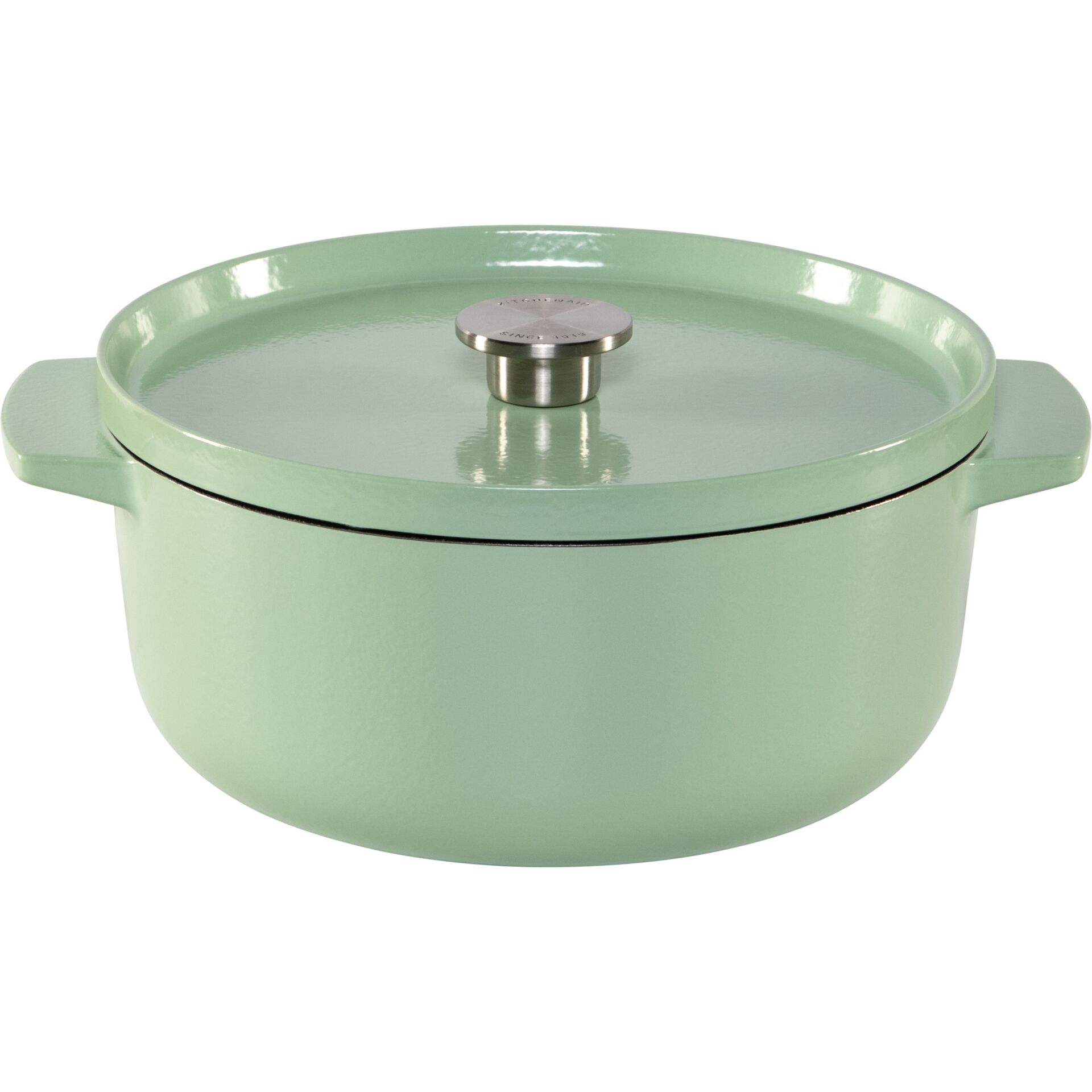 KitchenAid Bräter mit Deckel Gusseisen 26cm, hellgrün