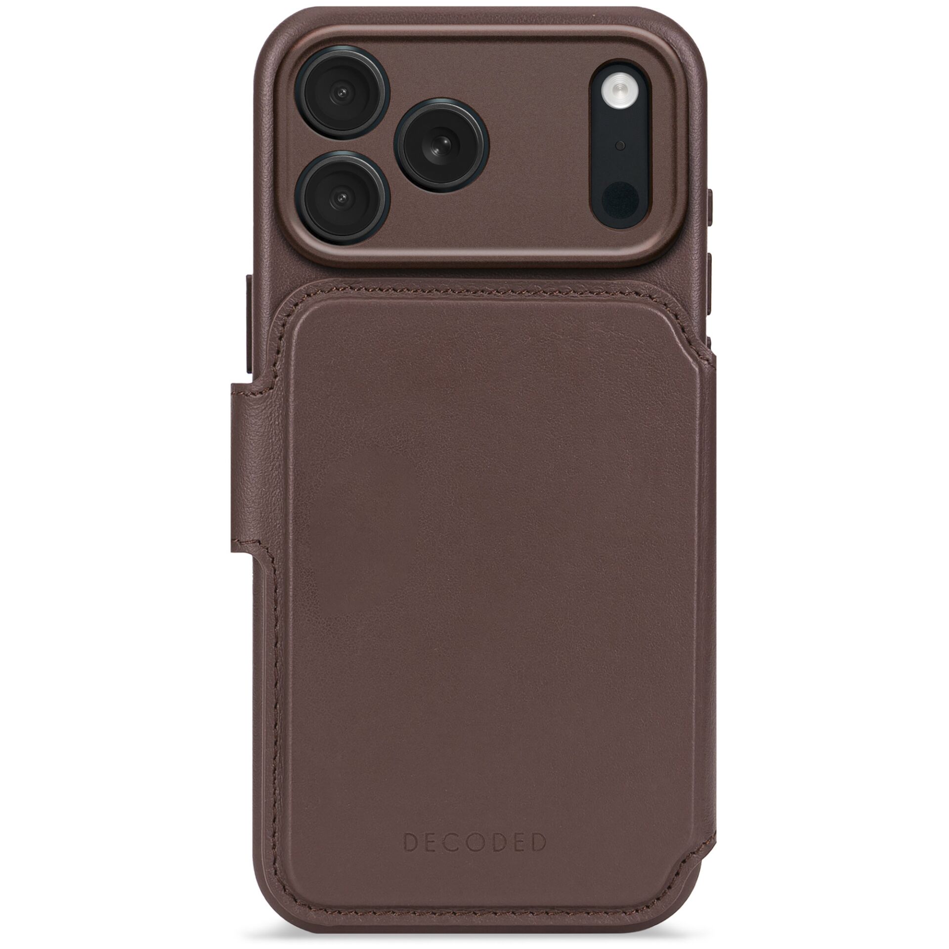 Decoded Leather Detachable Wallet iP 17 Pro Chocolate Brown