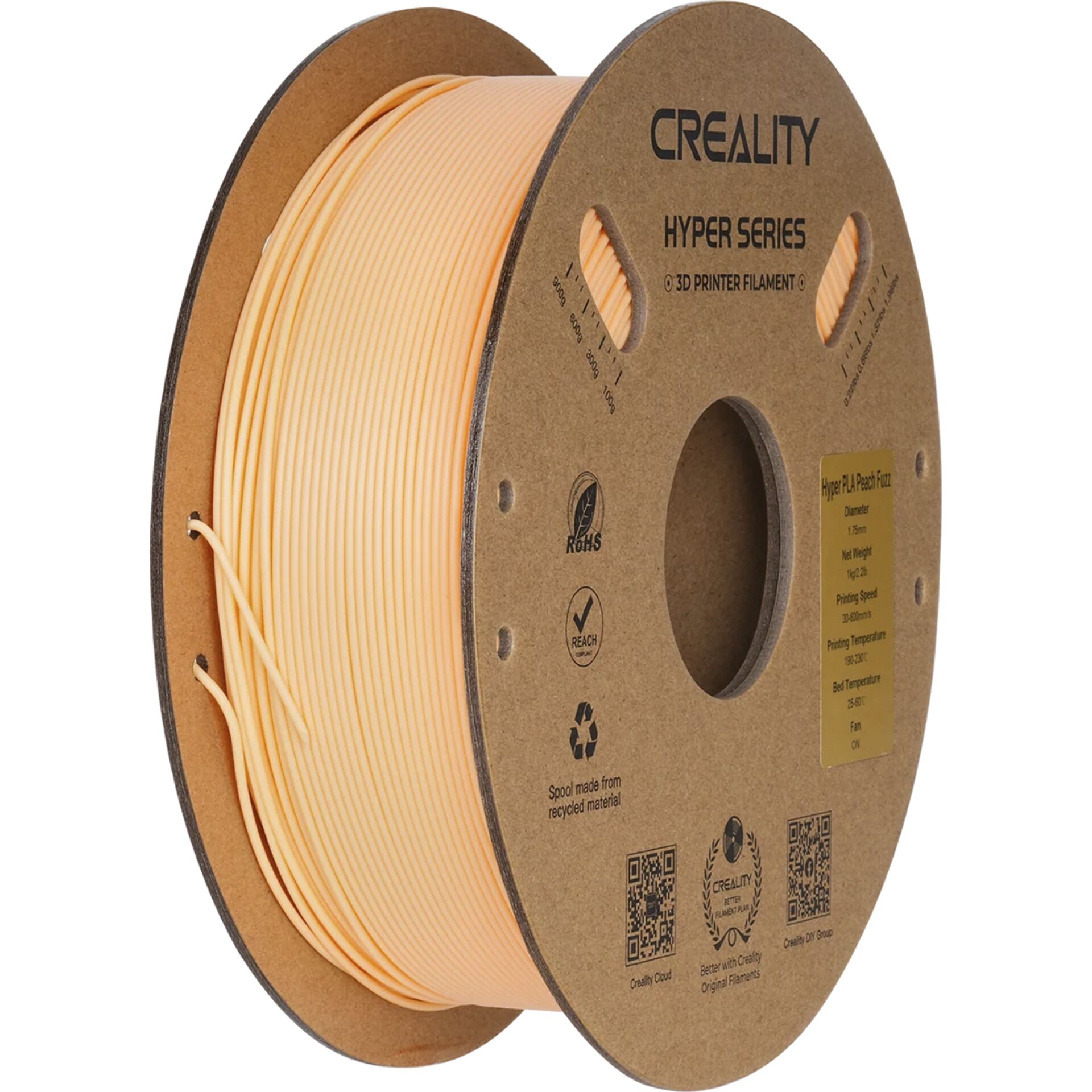 Creality Filament Hyper PLA Peach Fuzz 1kg