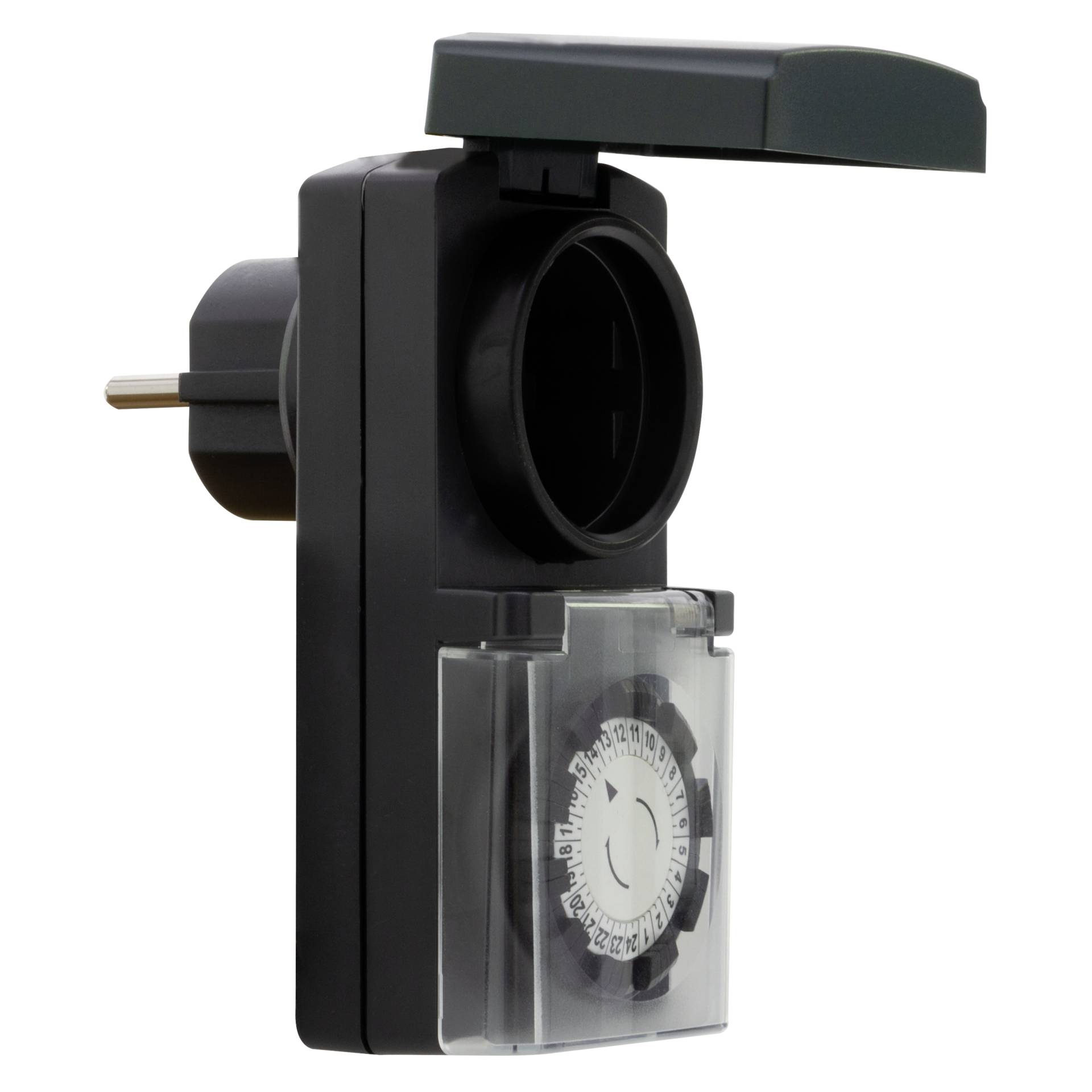 REV Timer Mechanical Outdoor, black 0025700409