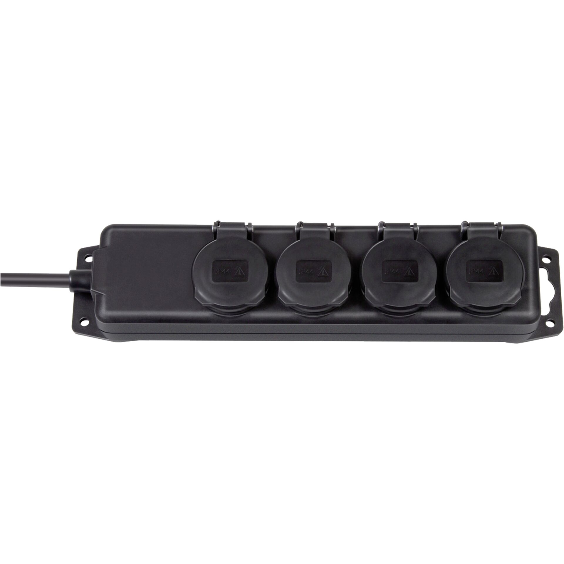 Brennenstuhl Extension Lead 4-fold black 2m