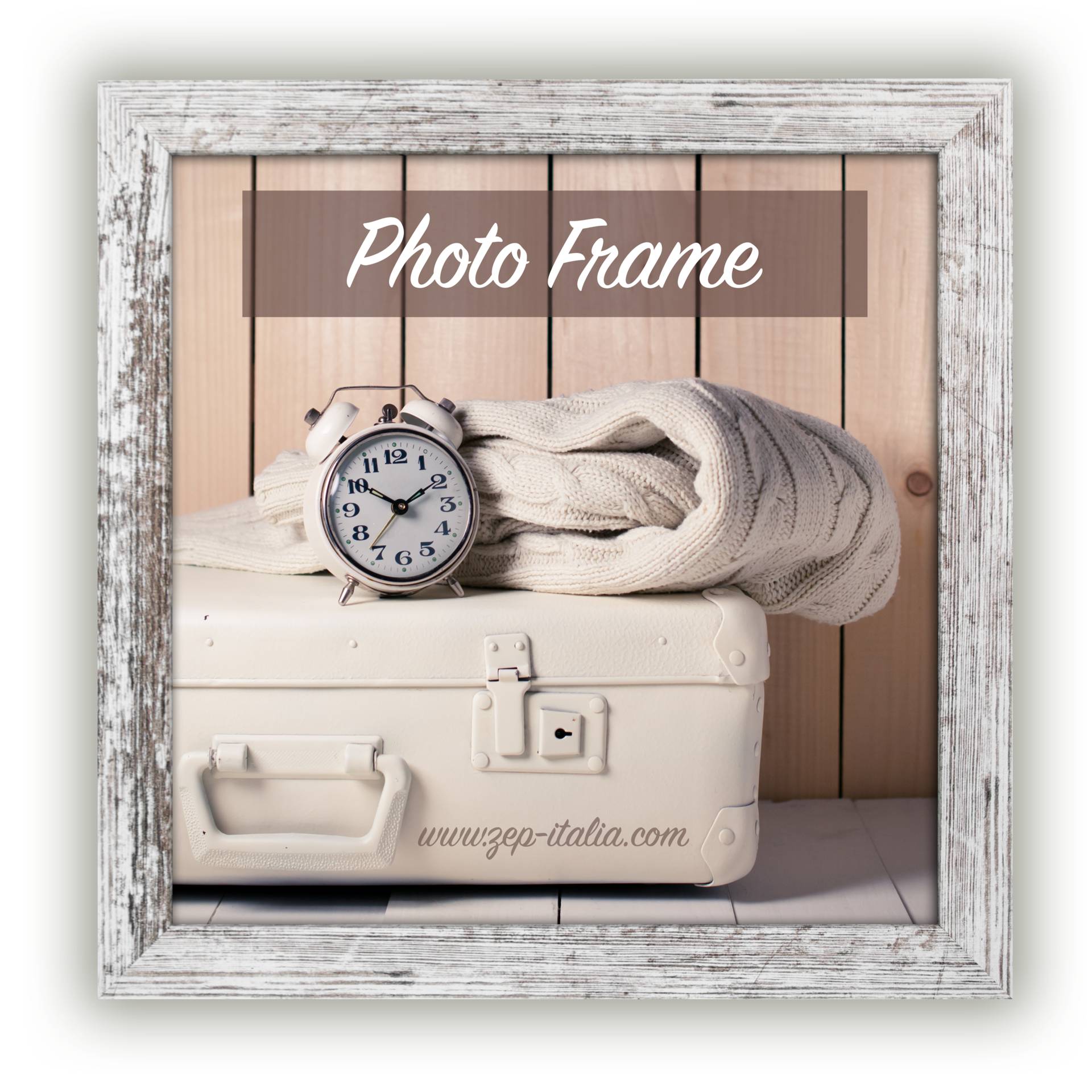 ZEP Nelson 6 white brown 20x20 Wood Frame V21206