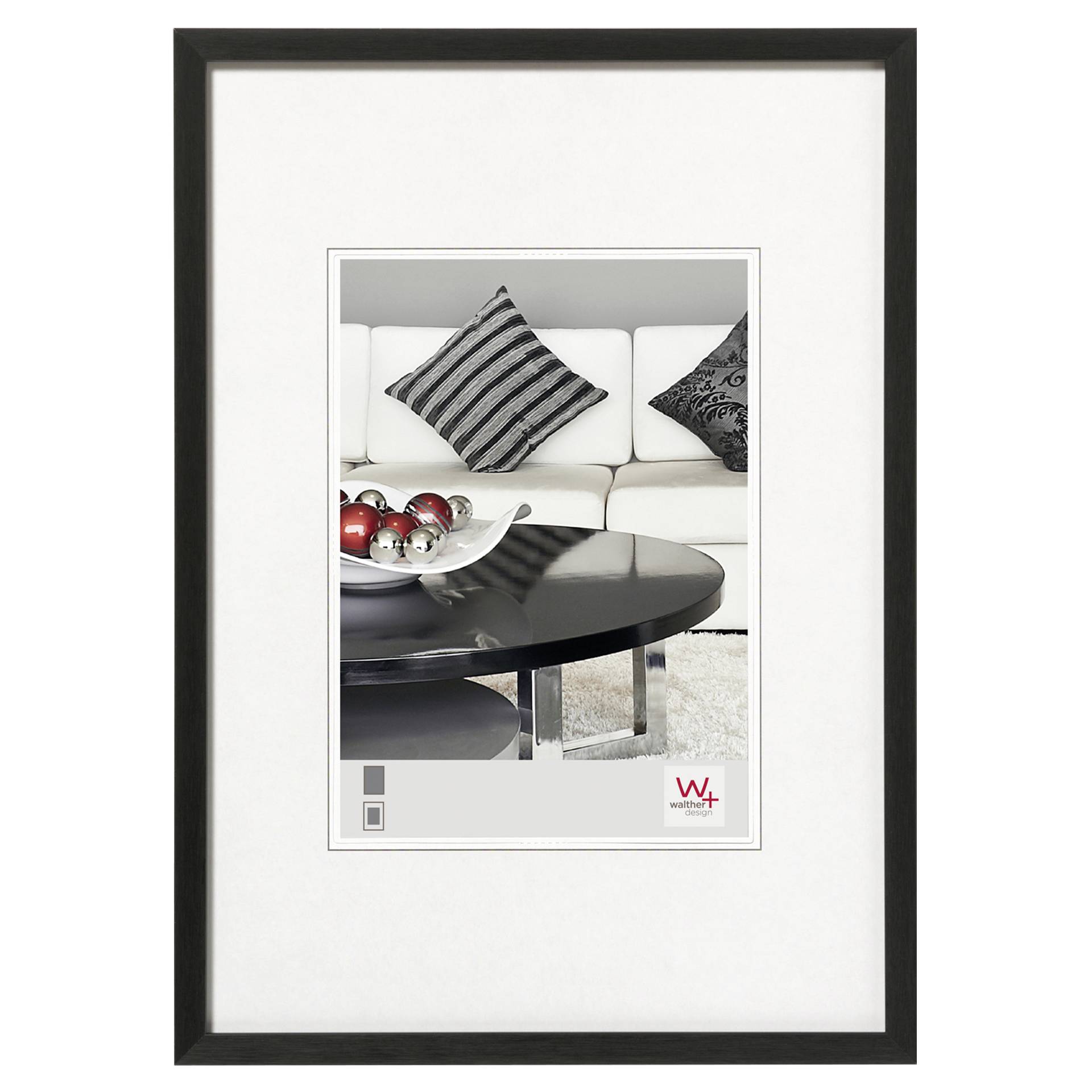 Walther Chair DIN A4 21x29,7 Aluminum black AJ130B