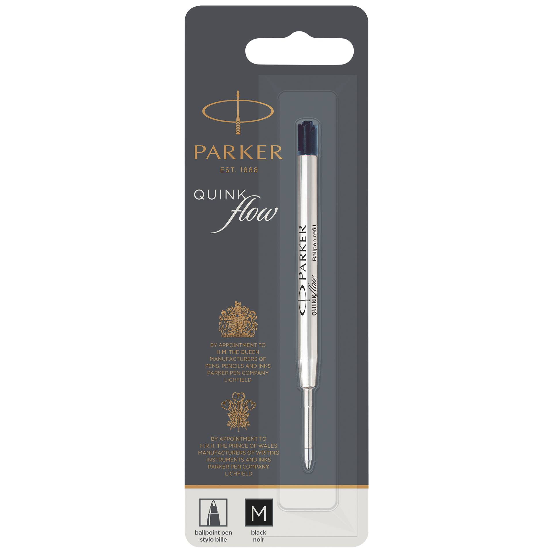 Parker Quinkflow Mine M black Ballpoint Pen (Blister)