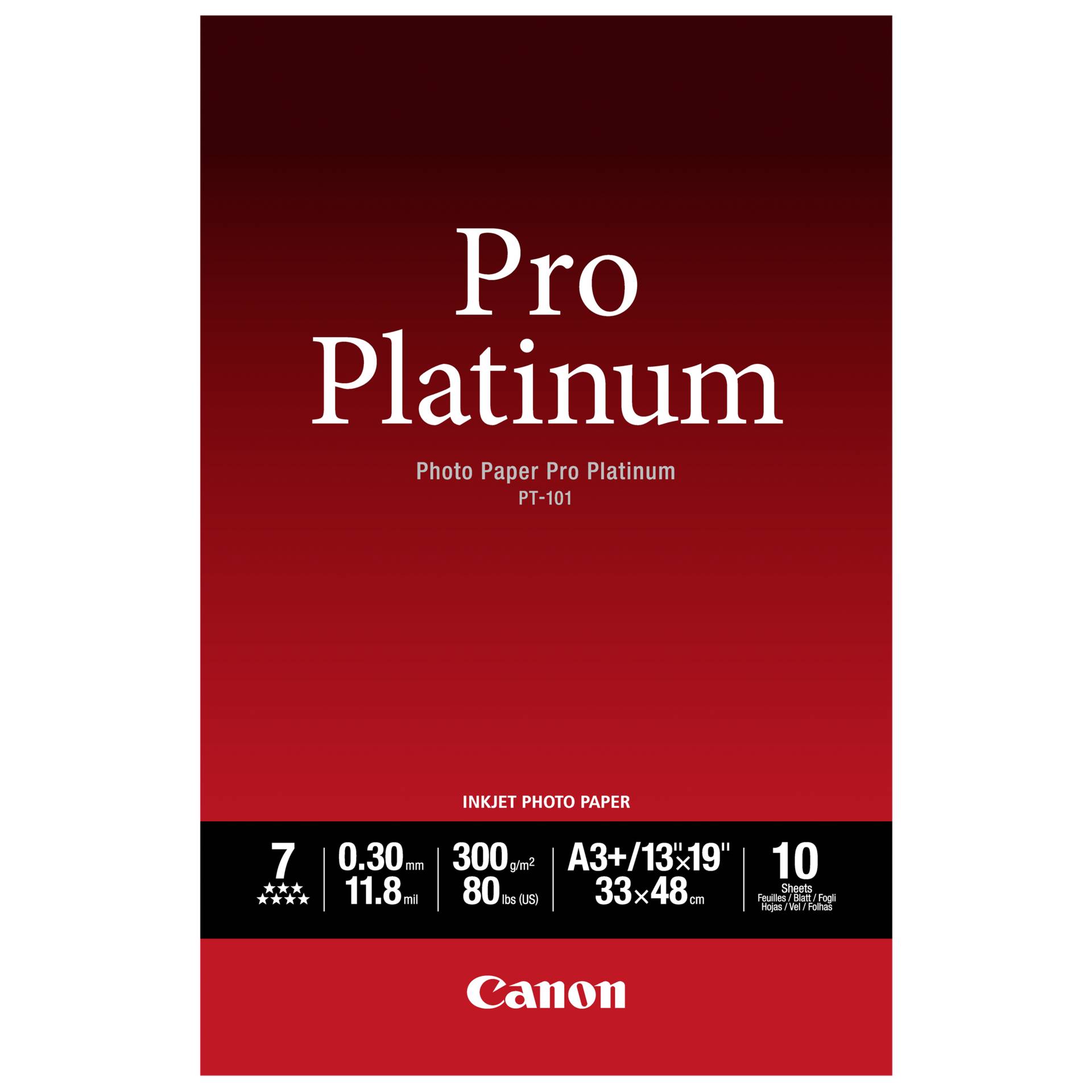 Canon PT-101 A 3+, 10 sheet Photo Paper Pro Platinum 300 g