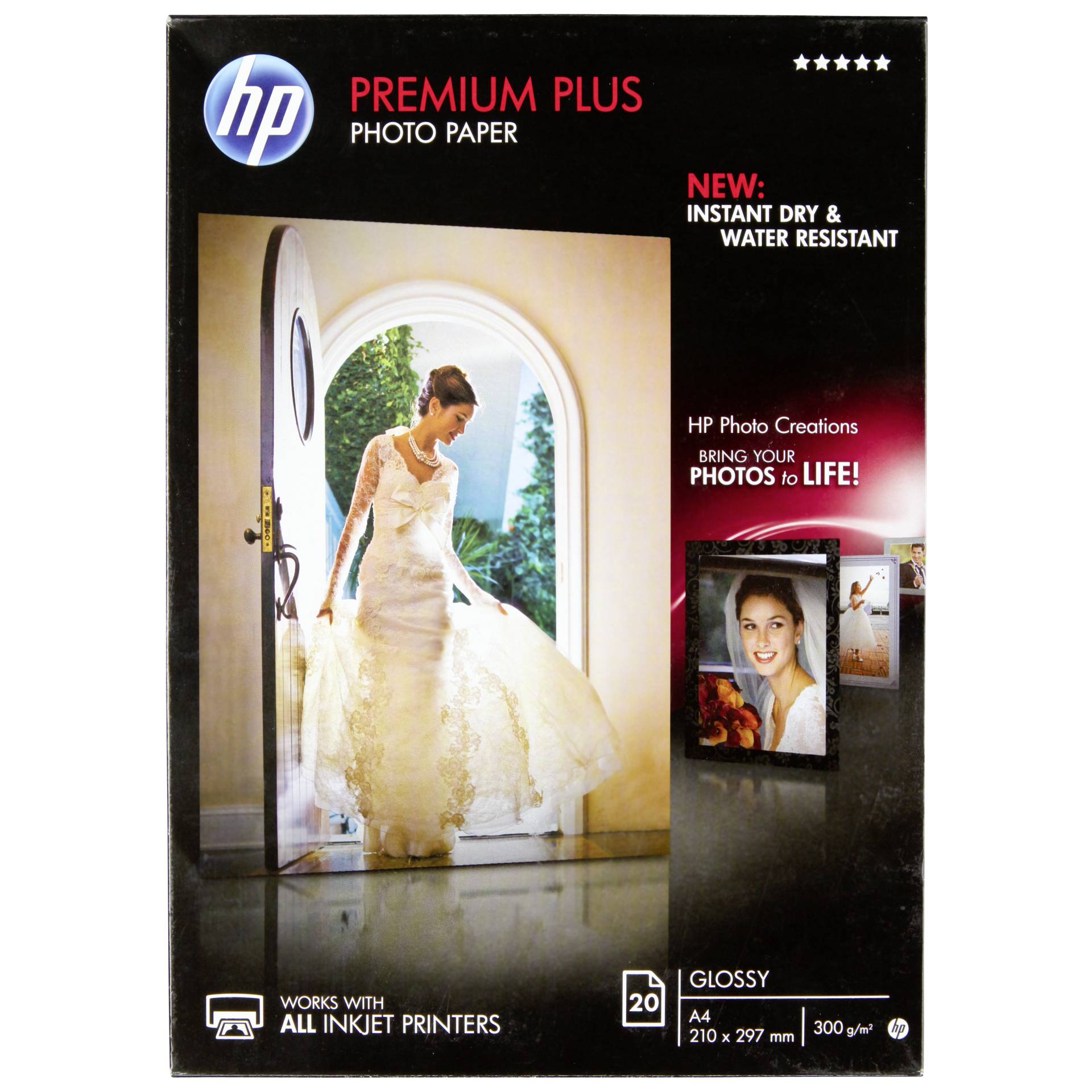 HP Premium Plus Photo Paper A 4 Glossy white, 20 Sheet, 300 g