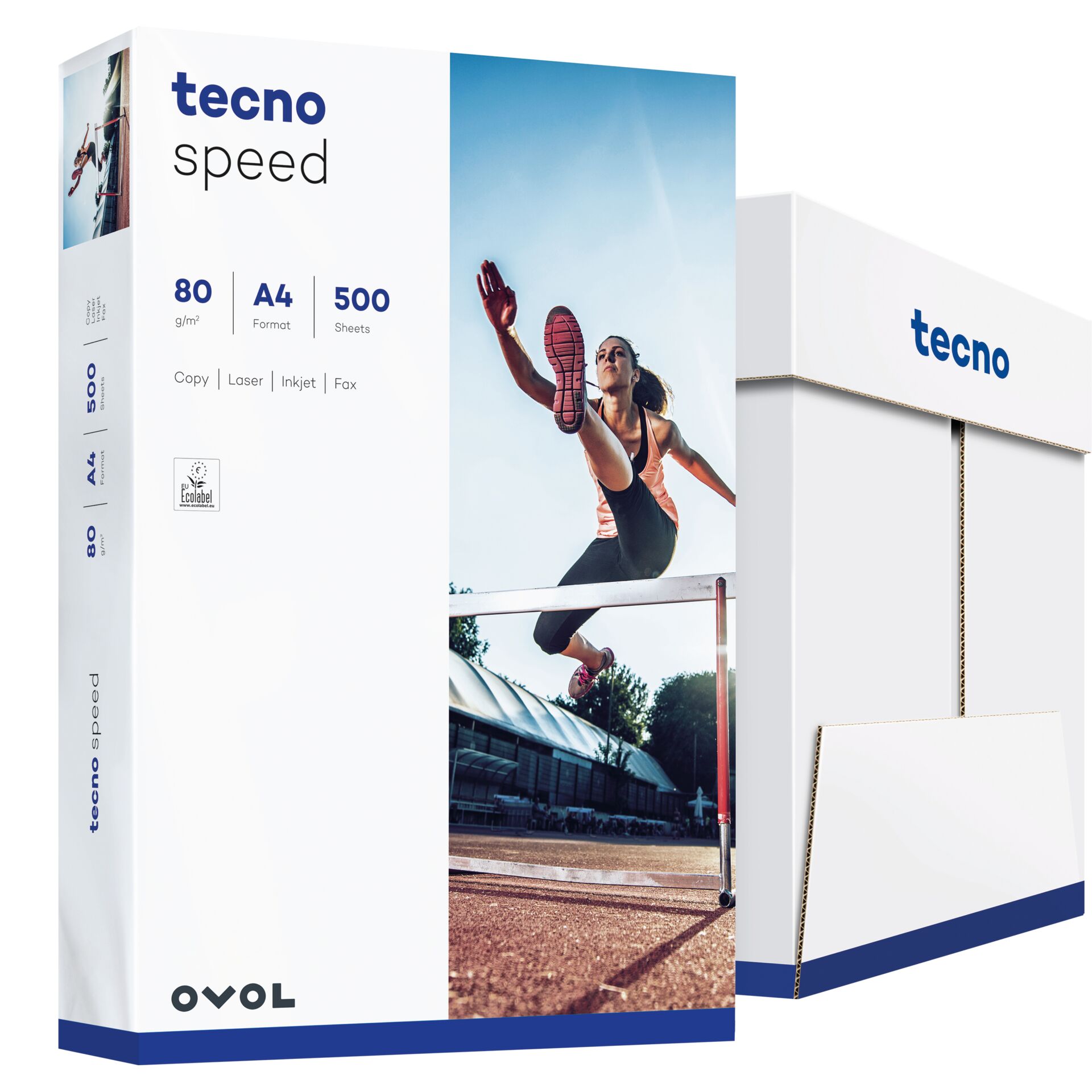 5x 500 Sheets tecno speed A 4 80 g Universal Paper white