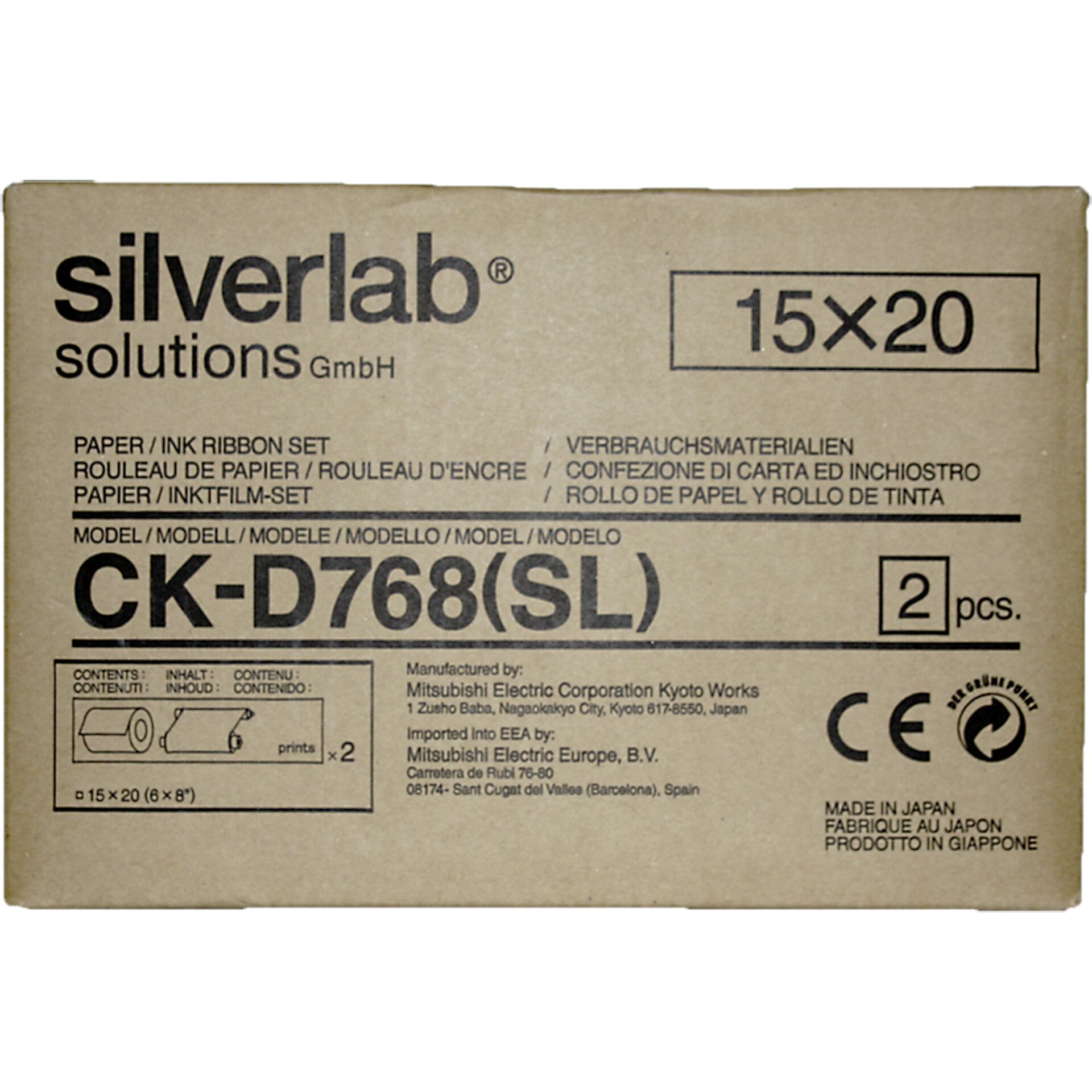 Mitsubishi CK-D 768 SL 15x20 cm 2x 200 Prints