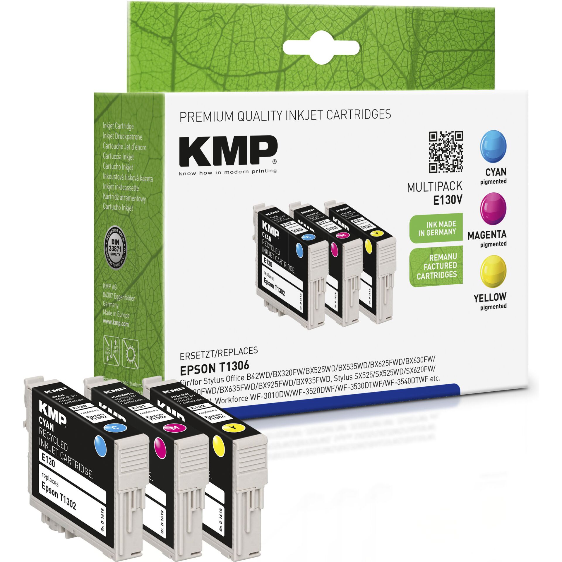 KMP E130V Multipack C/M/Y compatible with Epson T 130