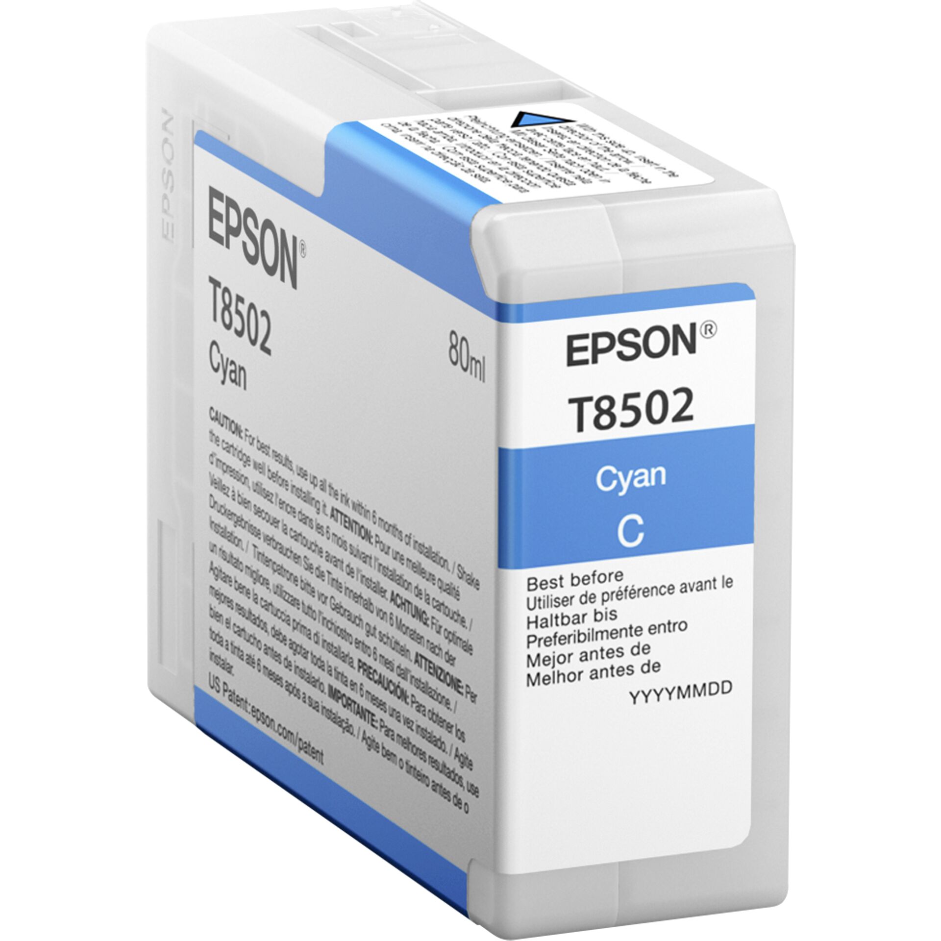 Epson ink cartridge cyan T 850 80 ml T 8502