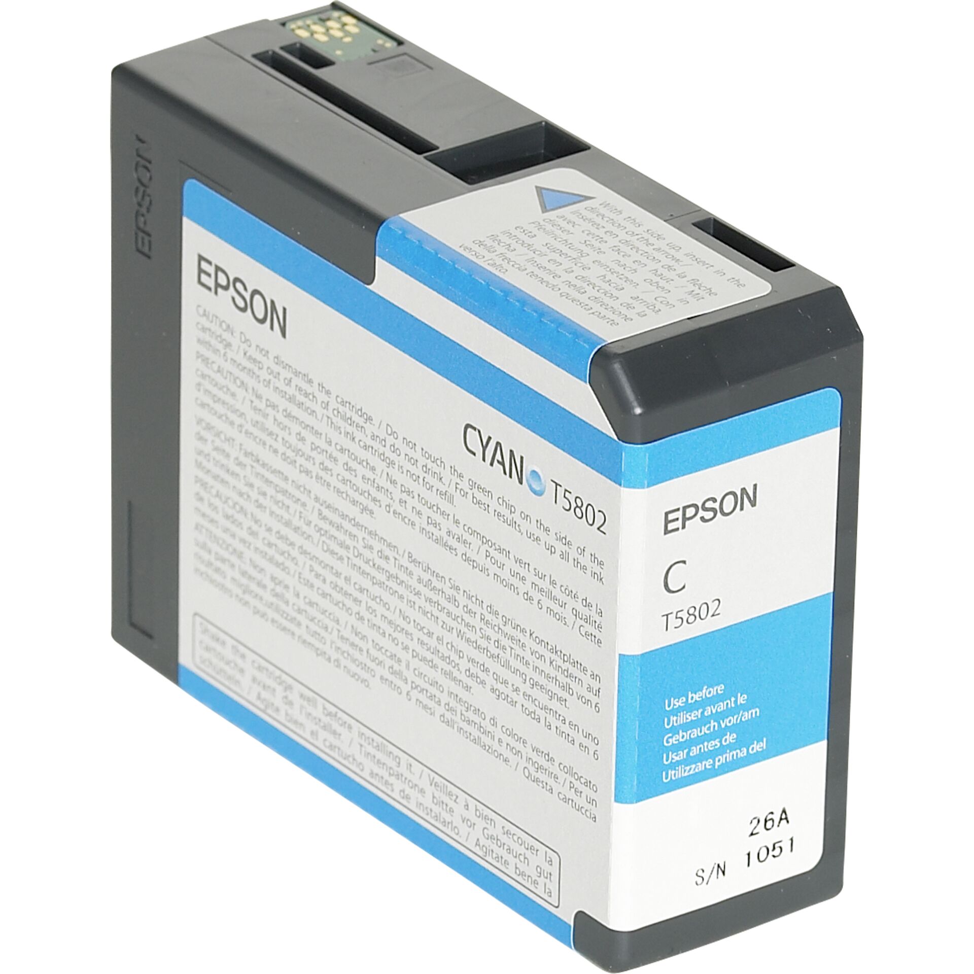 Epson ink cartridge cyan T 580 80 ml T 5802