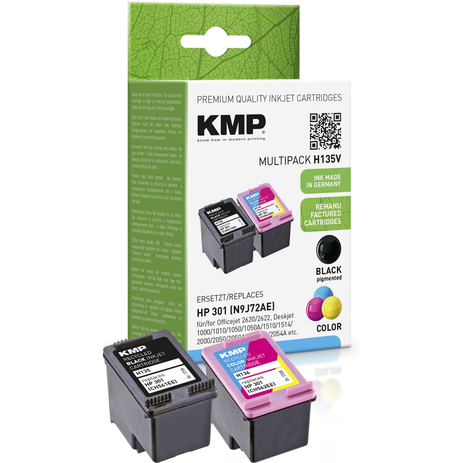 KMP H135V Multipack BK/Color compatible with HP CH 561/562