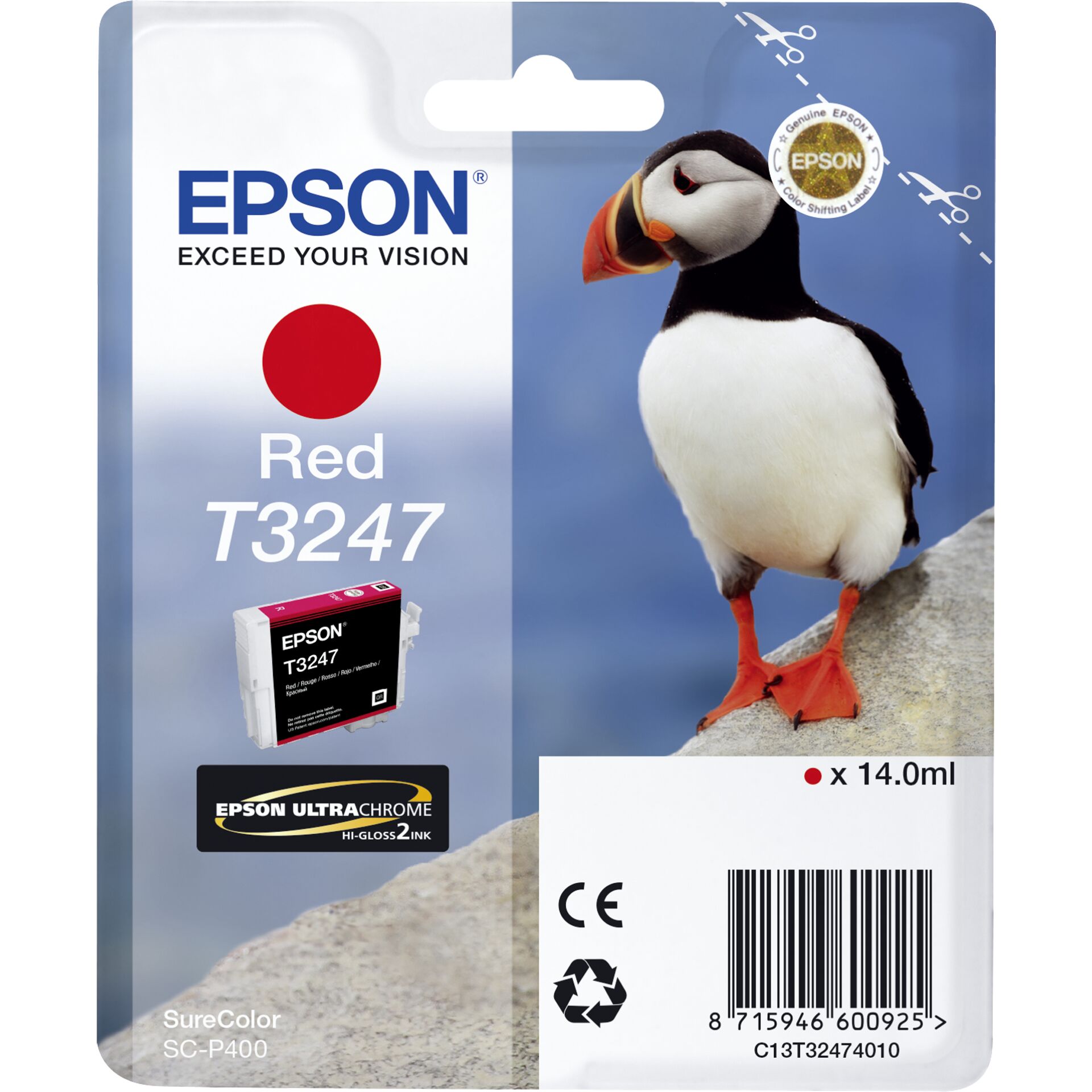 Epson ink cartridge red T 324 T 3247