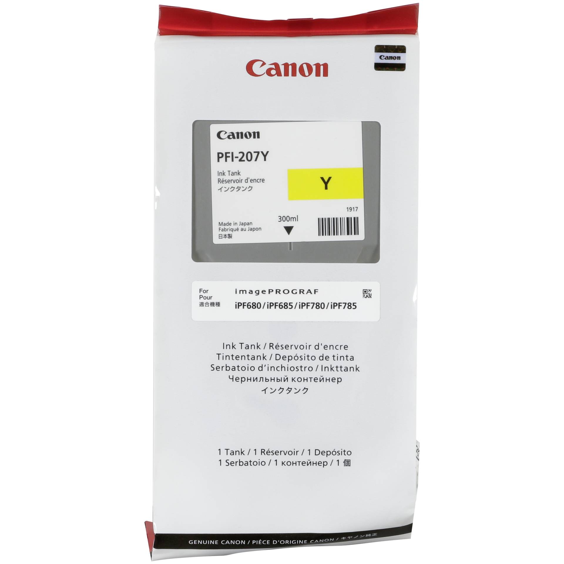 Canon PFI-207 Y ink yellow