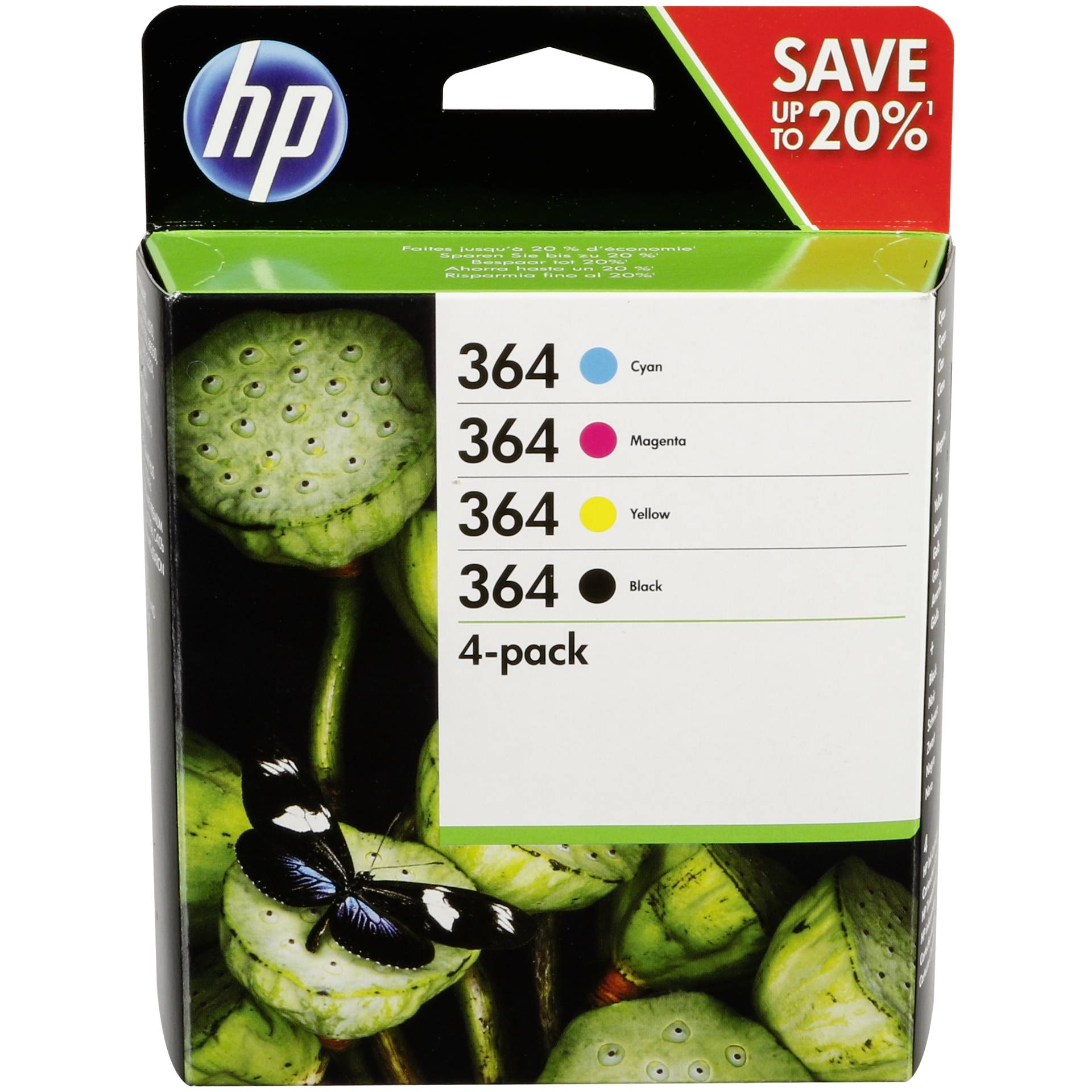 HP N9J73AE Combo 4-Pack BK/C/M/Y No. 364