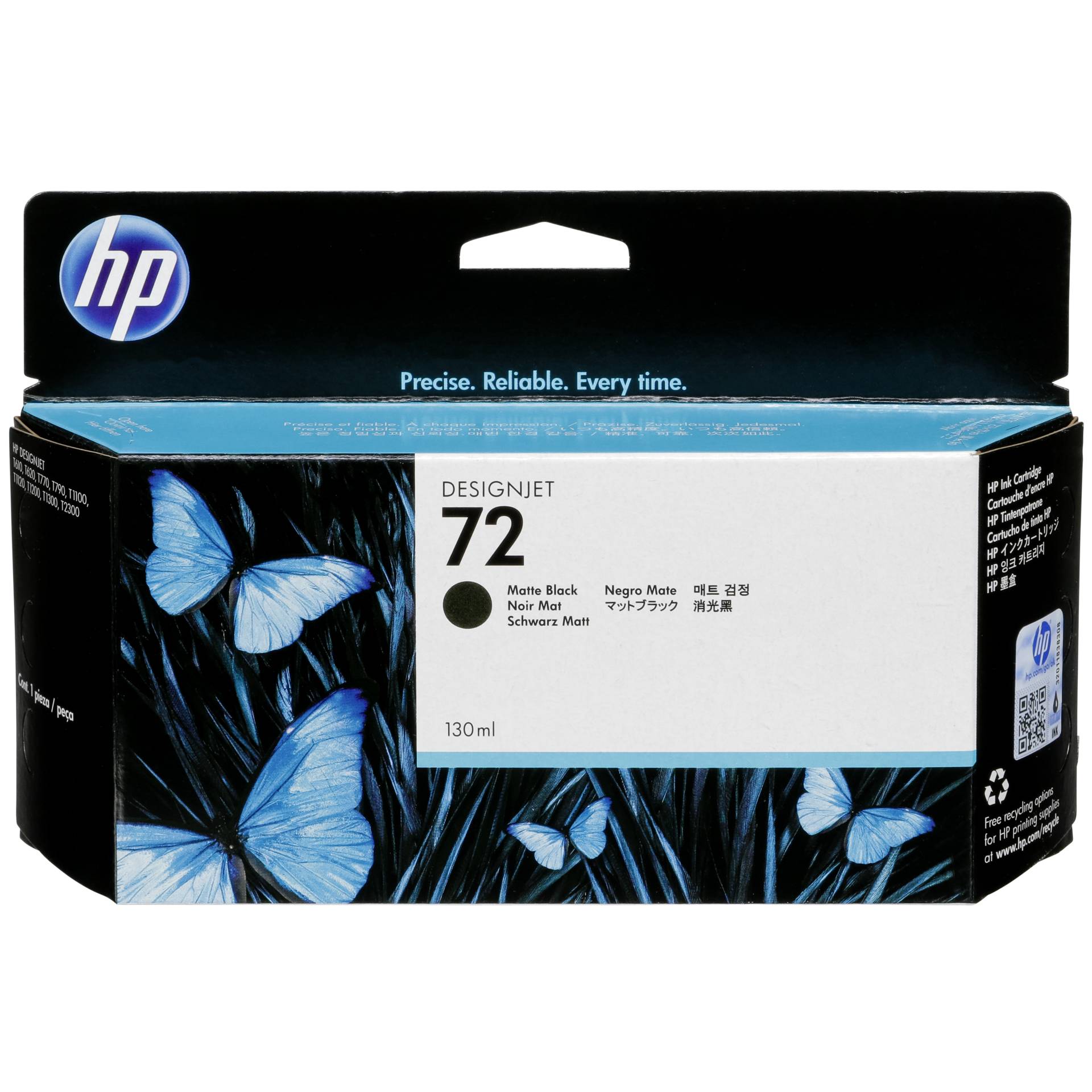 HP C 9403 A ink cartridge black matt Vivera No. 72
