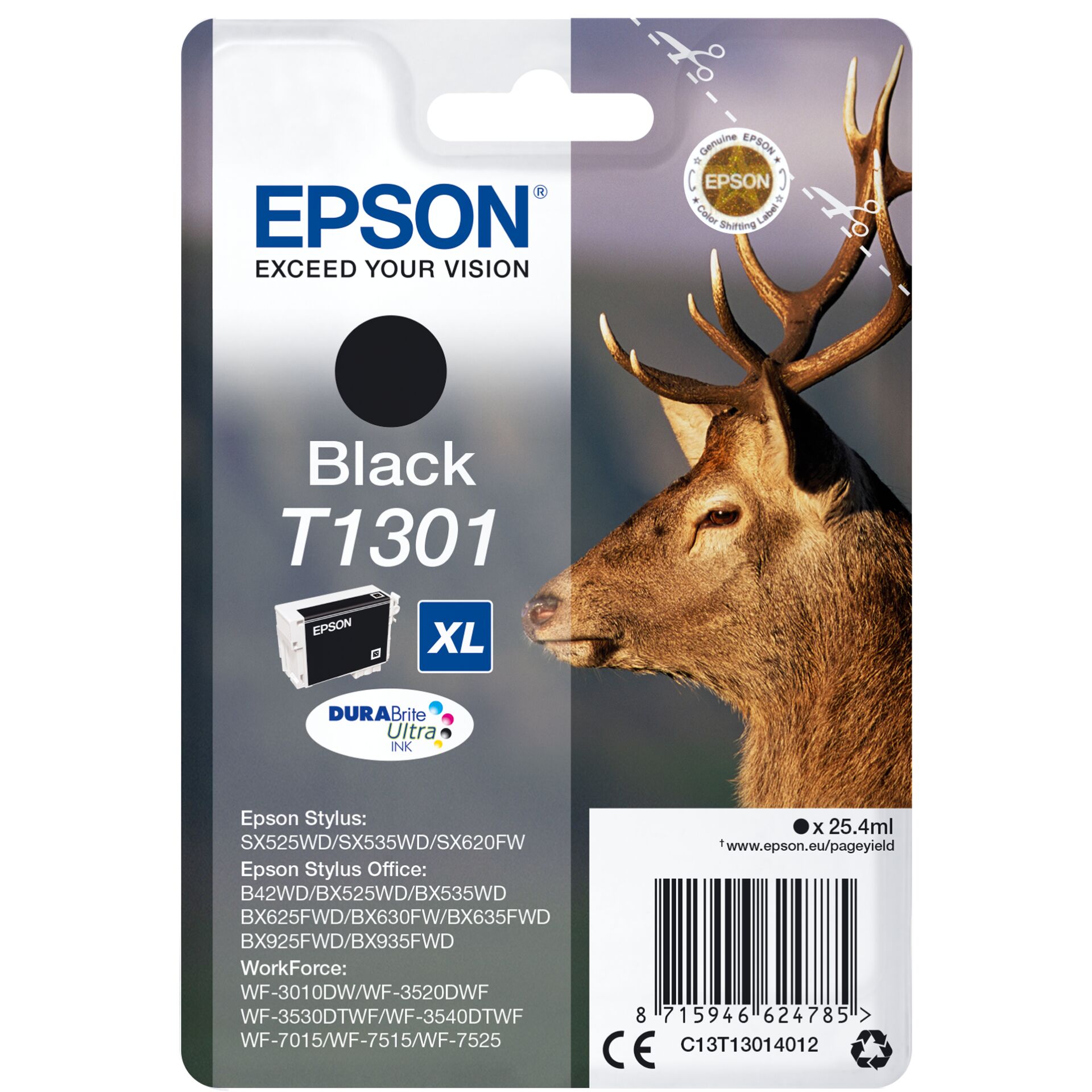 Epson ink cartridge black DURABrite T 130 T 1301