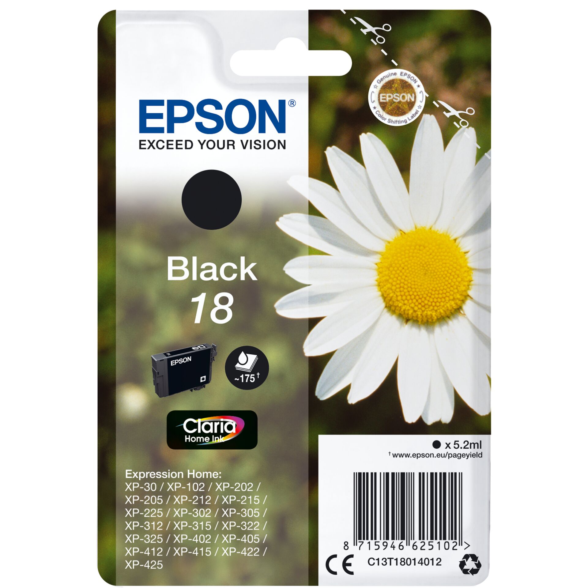 Epson ink cartridge black Claria Home T 180 T 1801