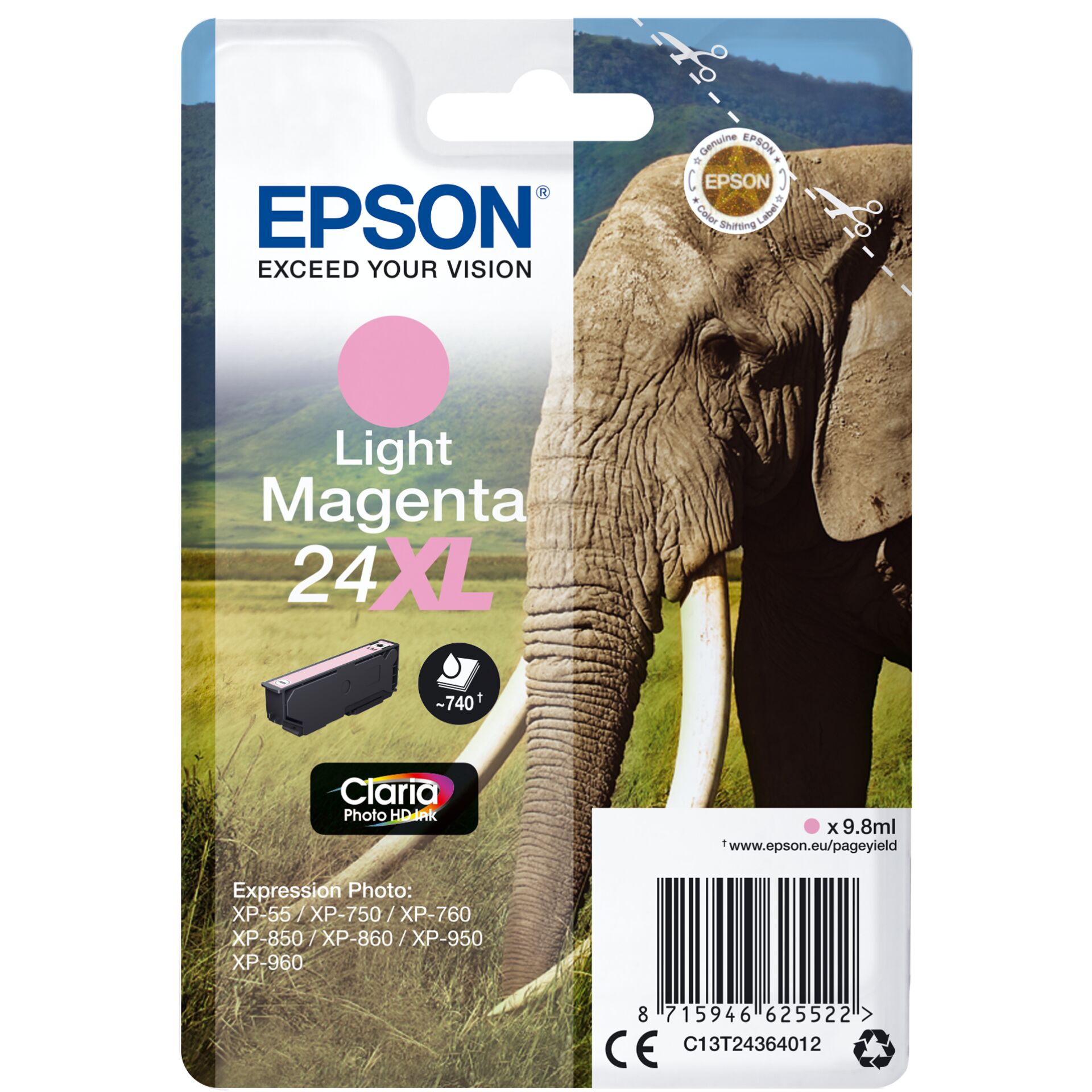 Epson ink cartridge XL light magenta Claria Photo HD T 2436