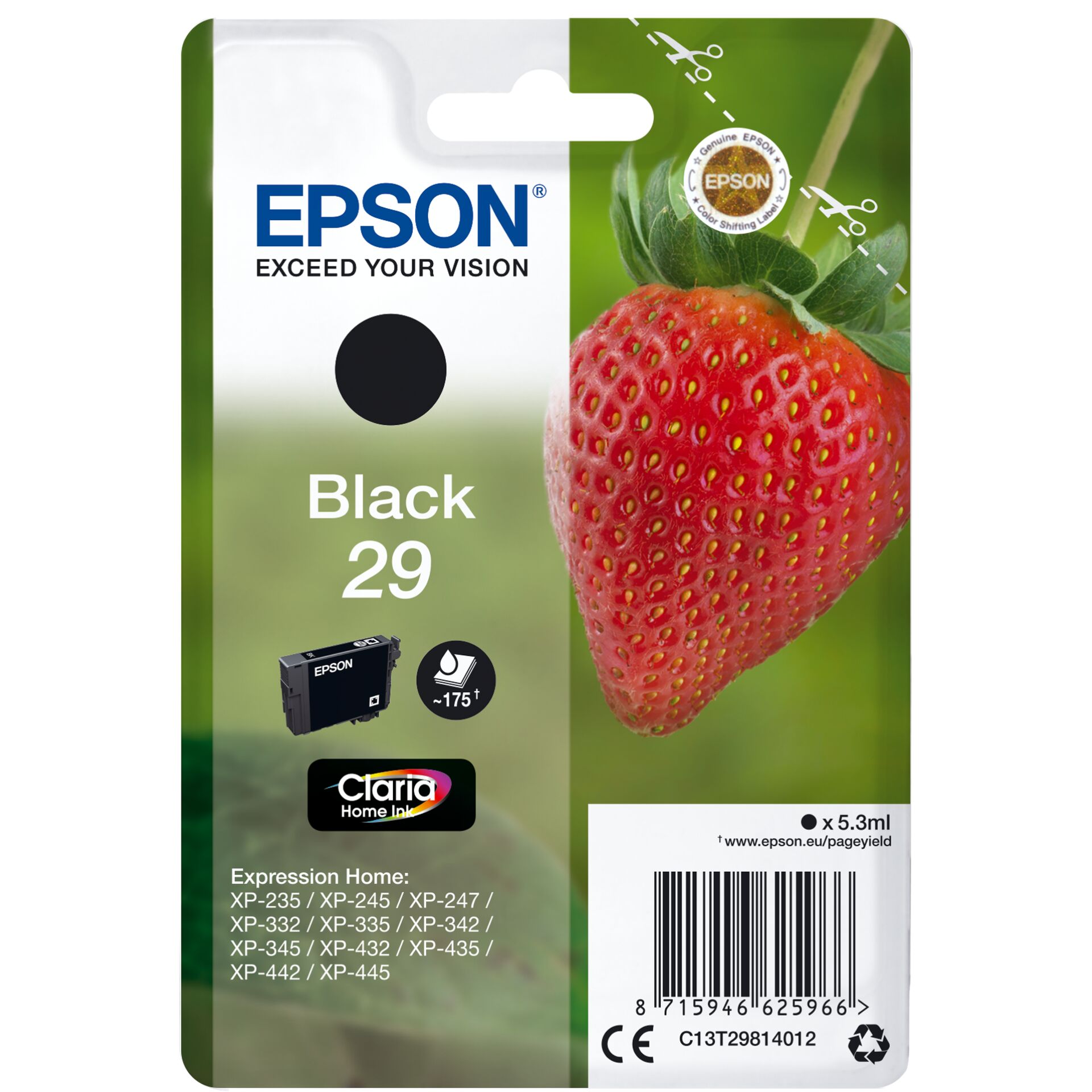 Epson ink cartridge black Claria Home 29 T 2981
