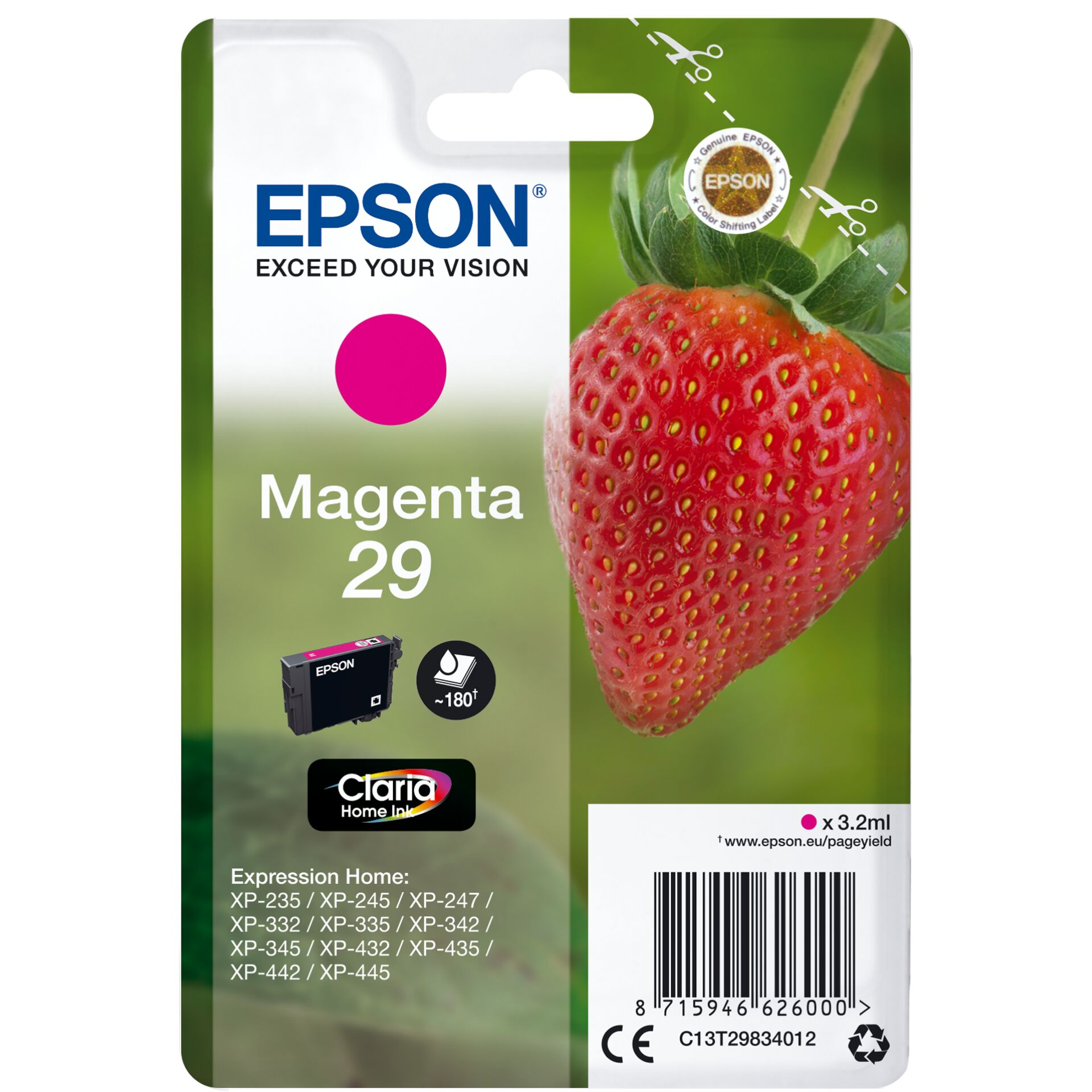 Epson ink cartridge magenta Claria Home 29 T 2983