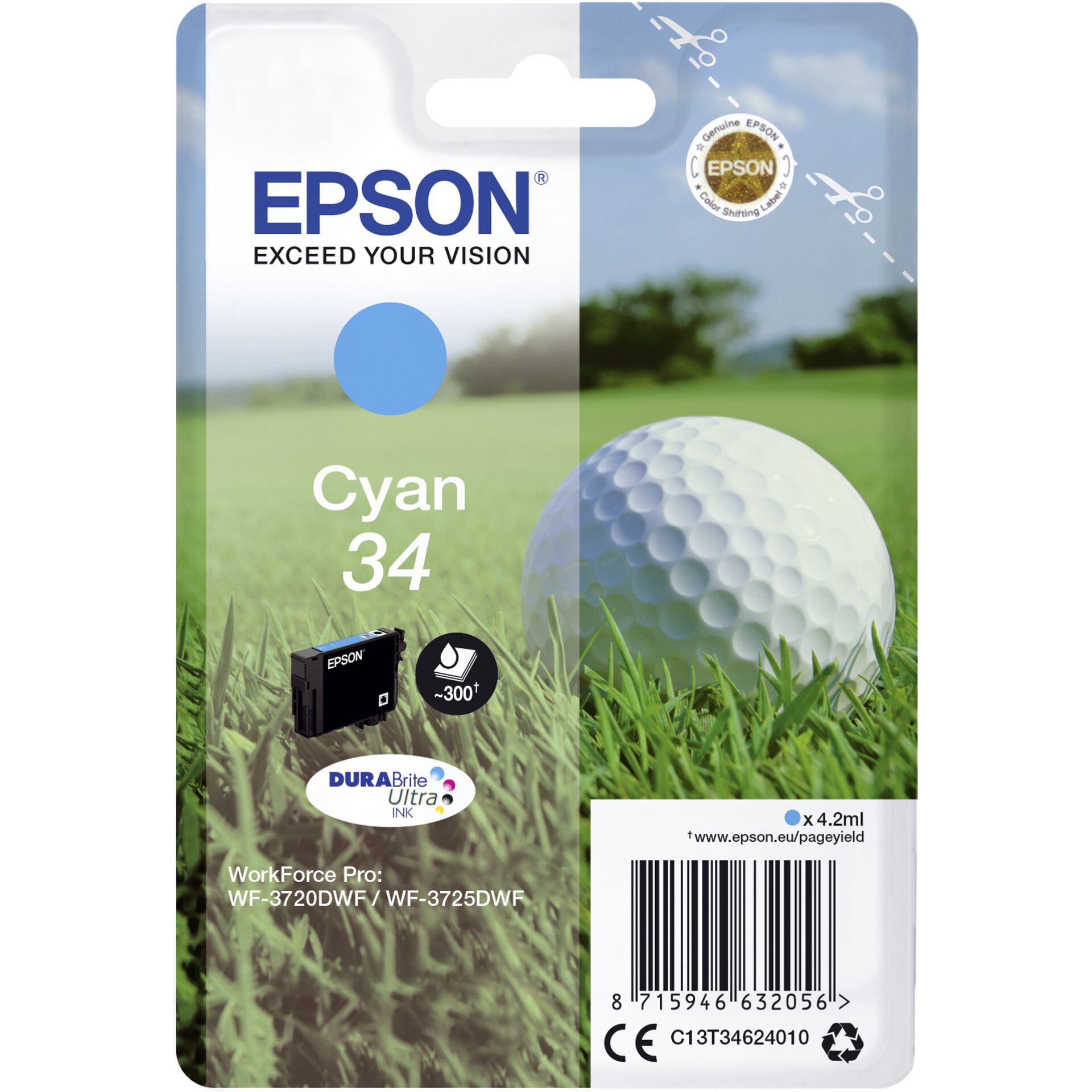 Epson ink cartridge cyan DURABrite Ultra Ink 34 T 3462