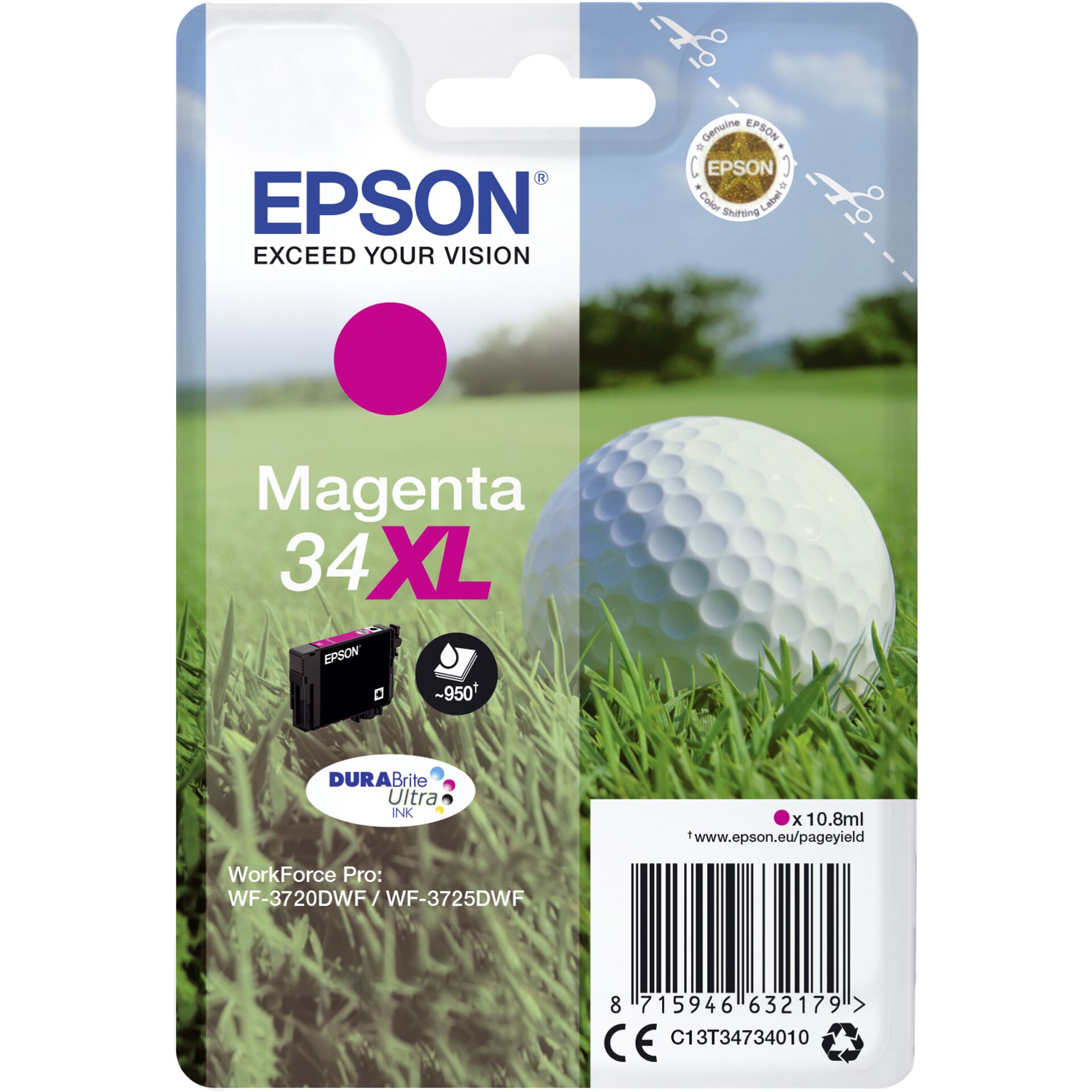 Epson ink cartridge magenta DURABrite Ultra Ink 34 XL T 3473