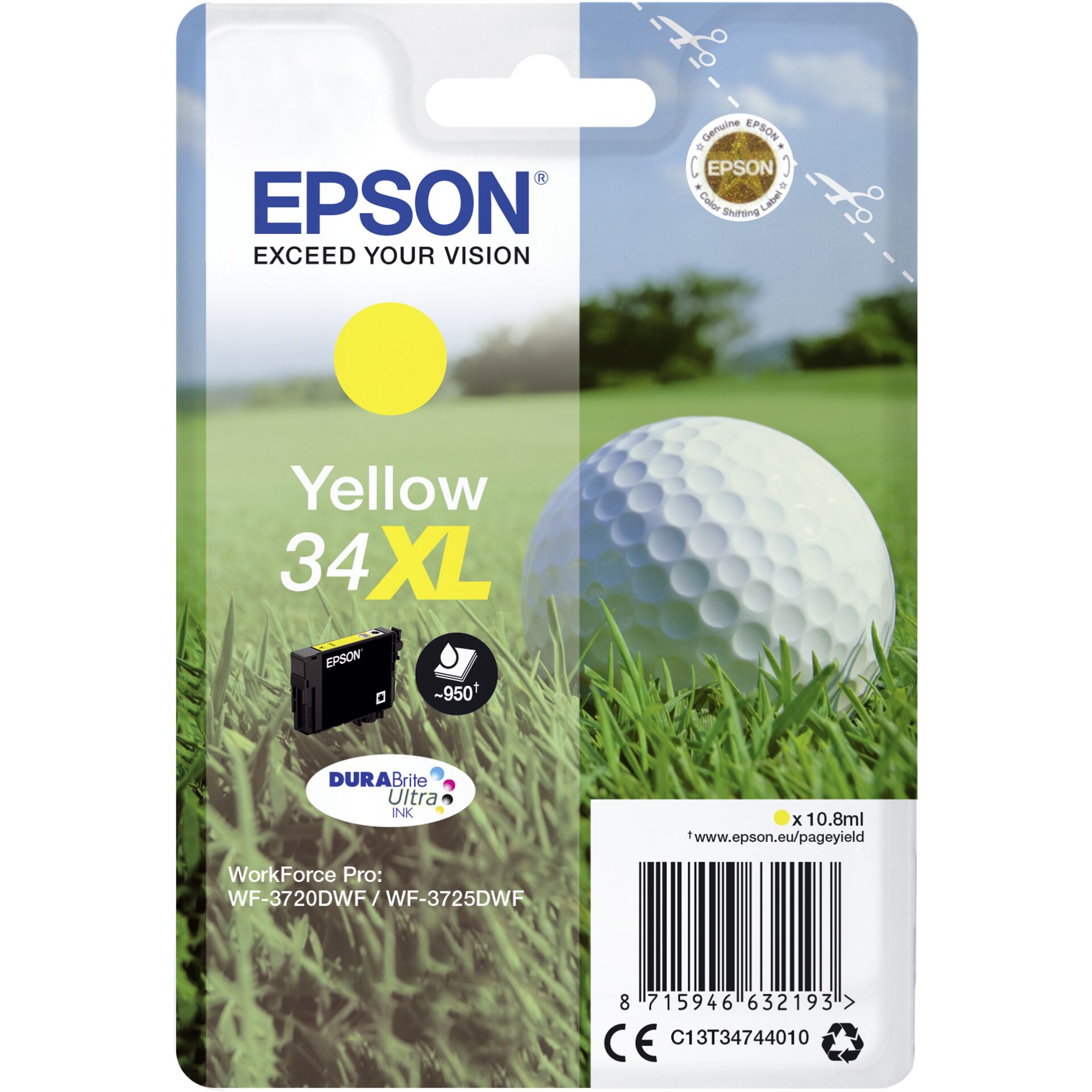 Epson ink cartridge yellow DURABrite Ultra Ink 34 XL T 3474