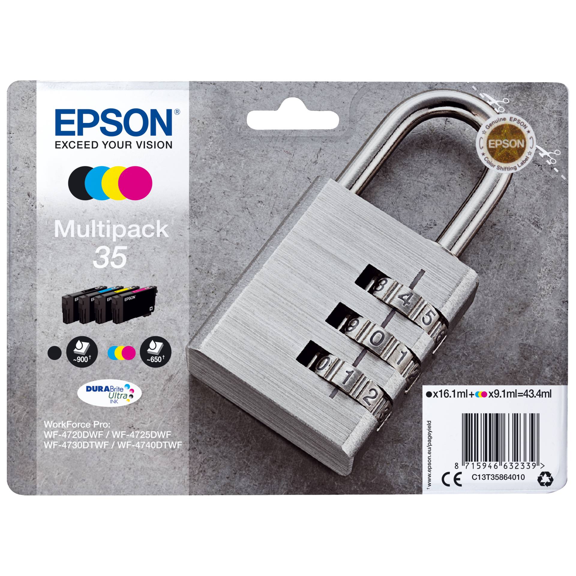 Epson DURABrite Ultra Multipack (4 colors) 35 T 3586